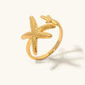 Ibiza Gold Starfish Ring