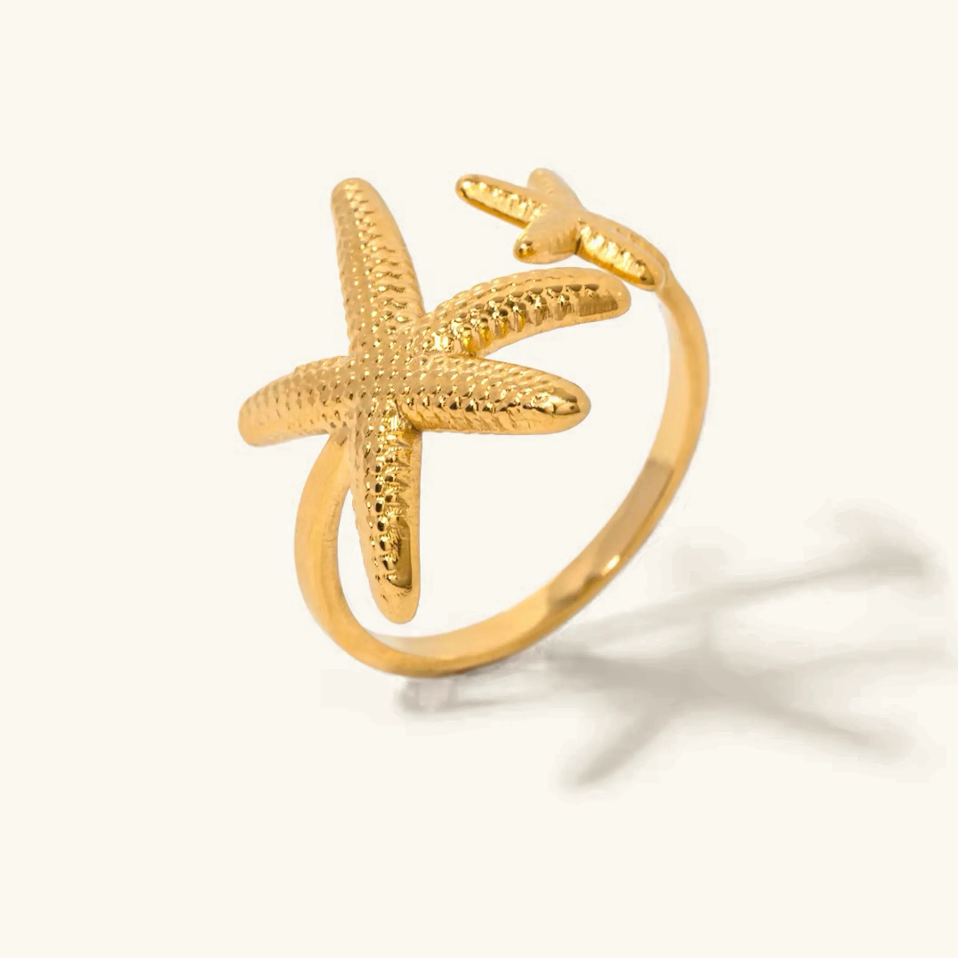 Ibiza Gold Starfish Ring
