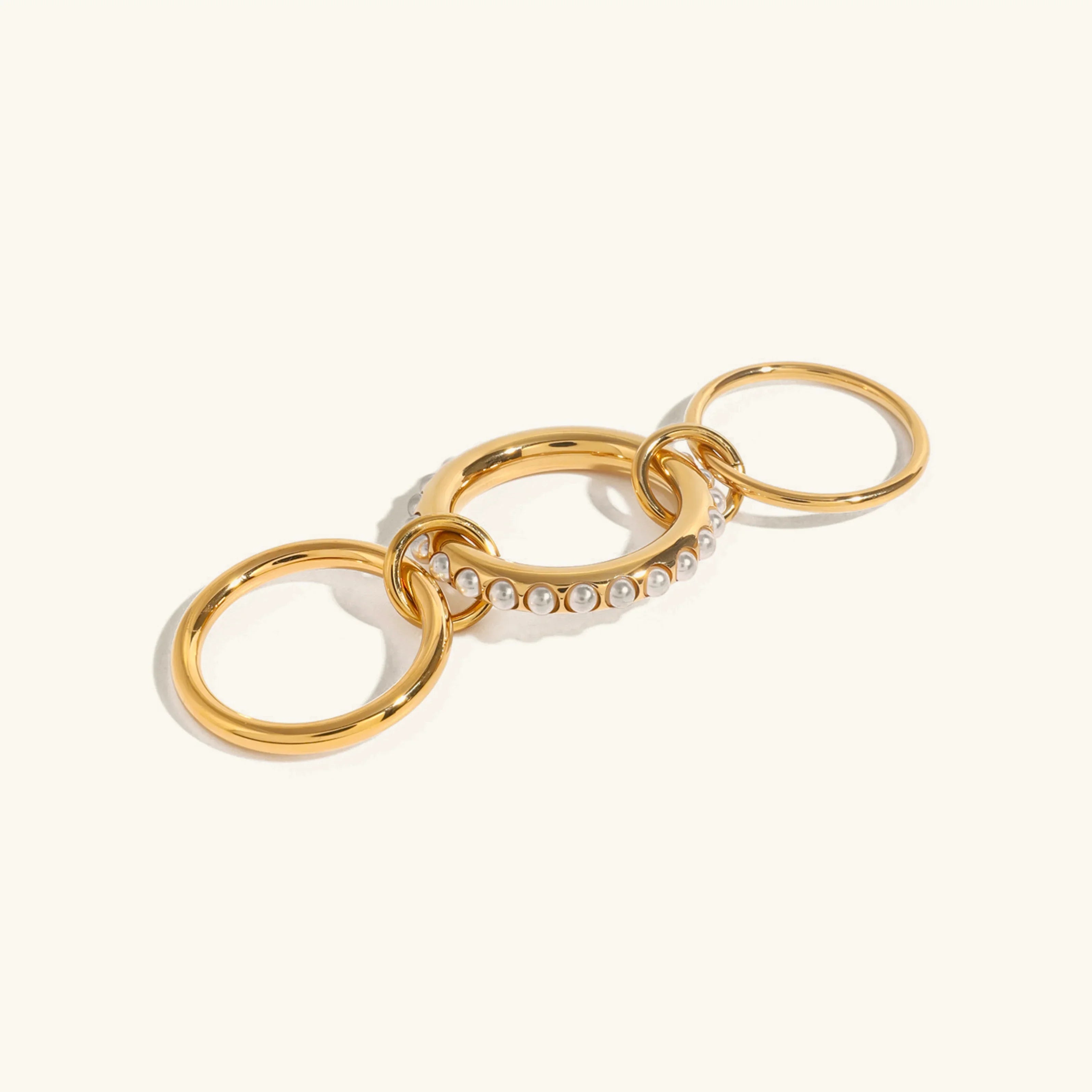 Toronto Stacked Freshwater Pearl Ring
