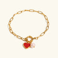 Maya Heart Pearl Bracelet