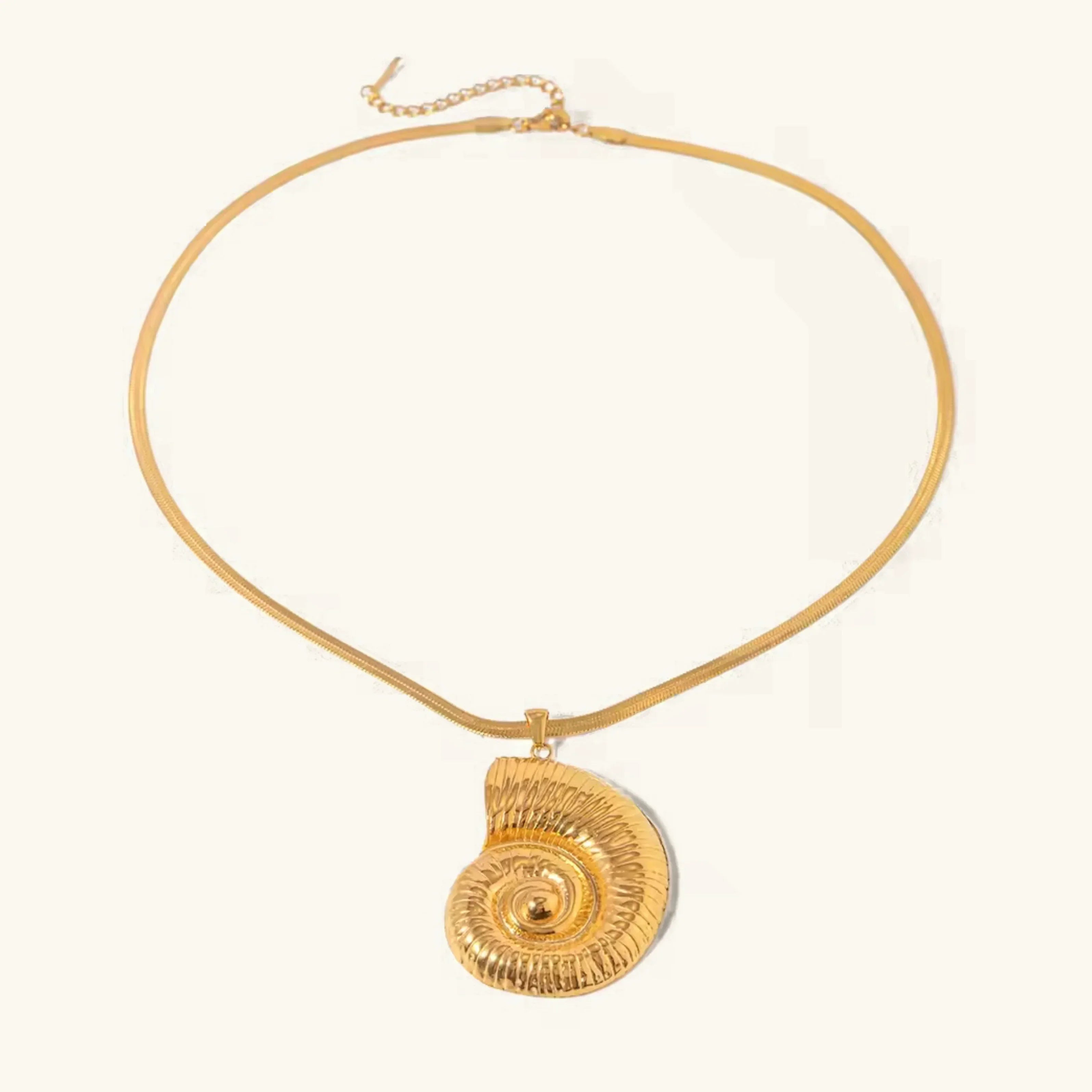 Sekhmet Nautilus Gold Necklace