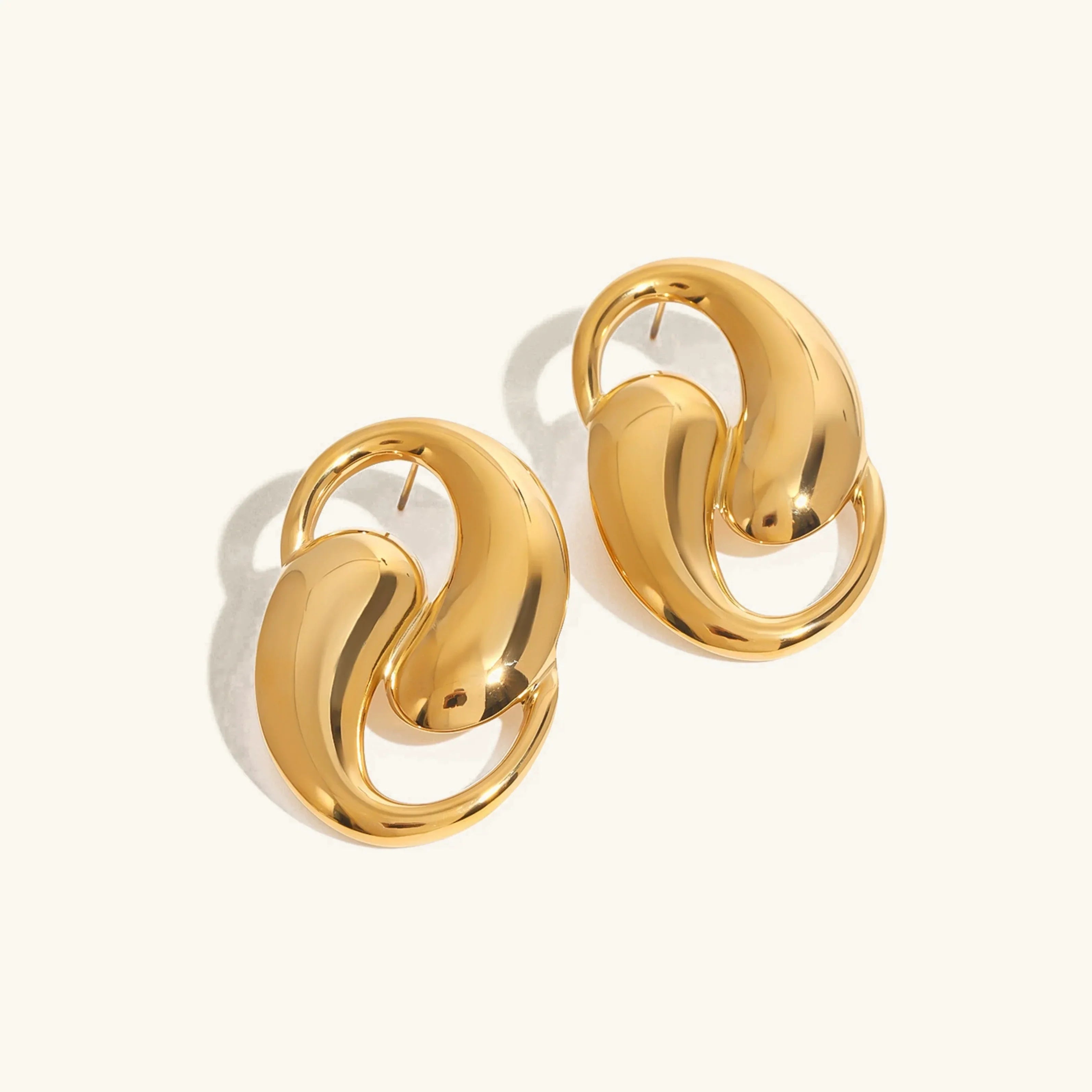 Allure Water Drop Gold Earrings