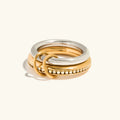 Cardiff Two Tone Ring Stack