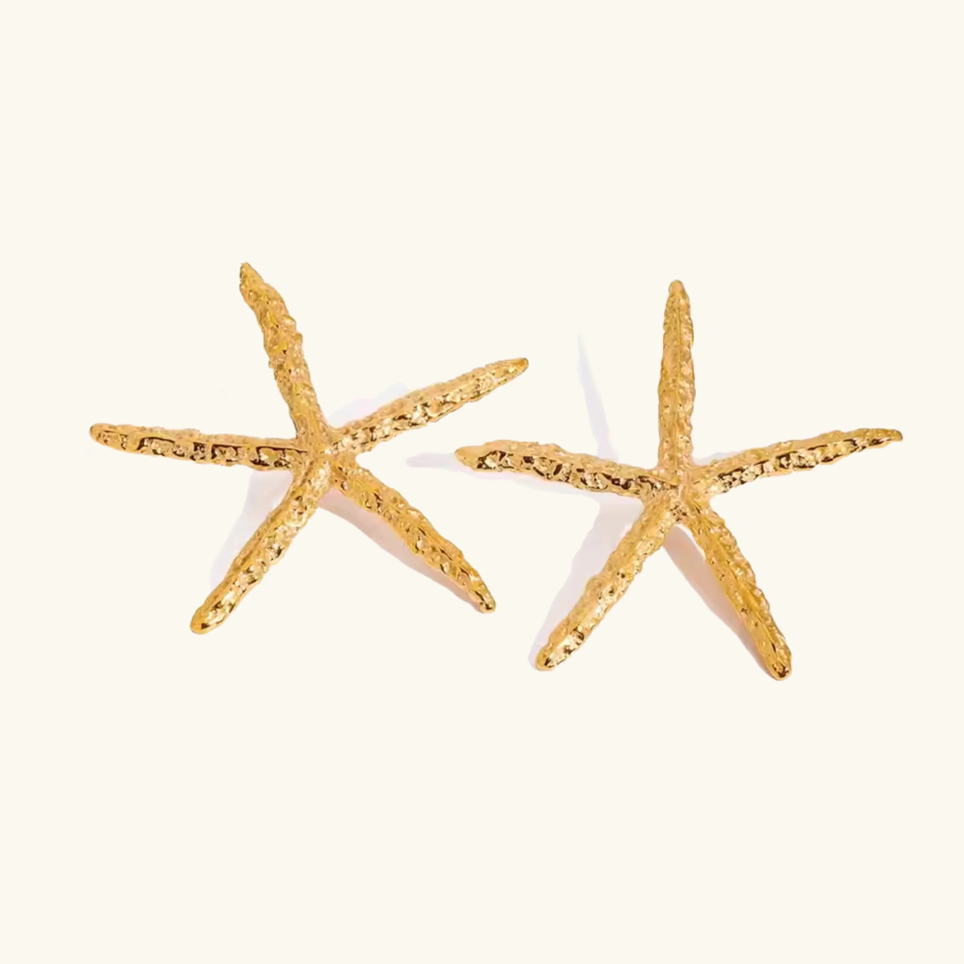 Fantasy Gold Starfish Earrings