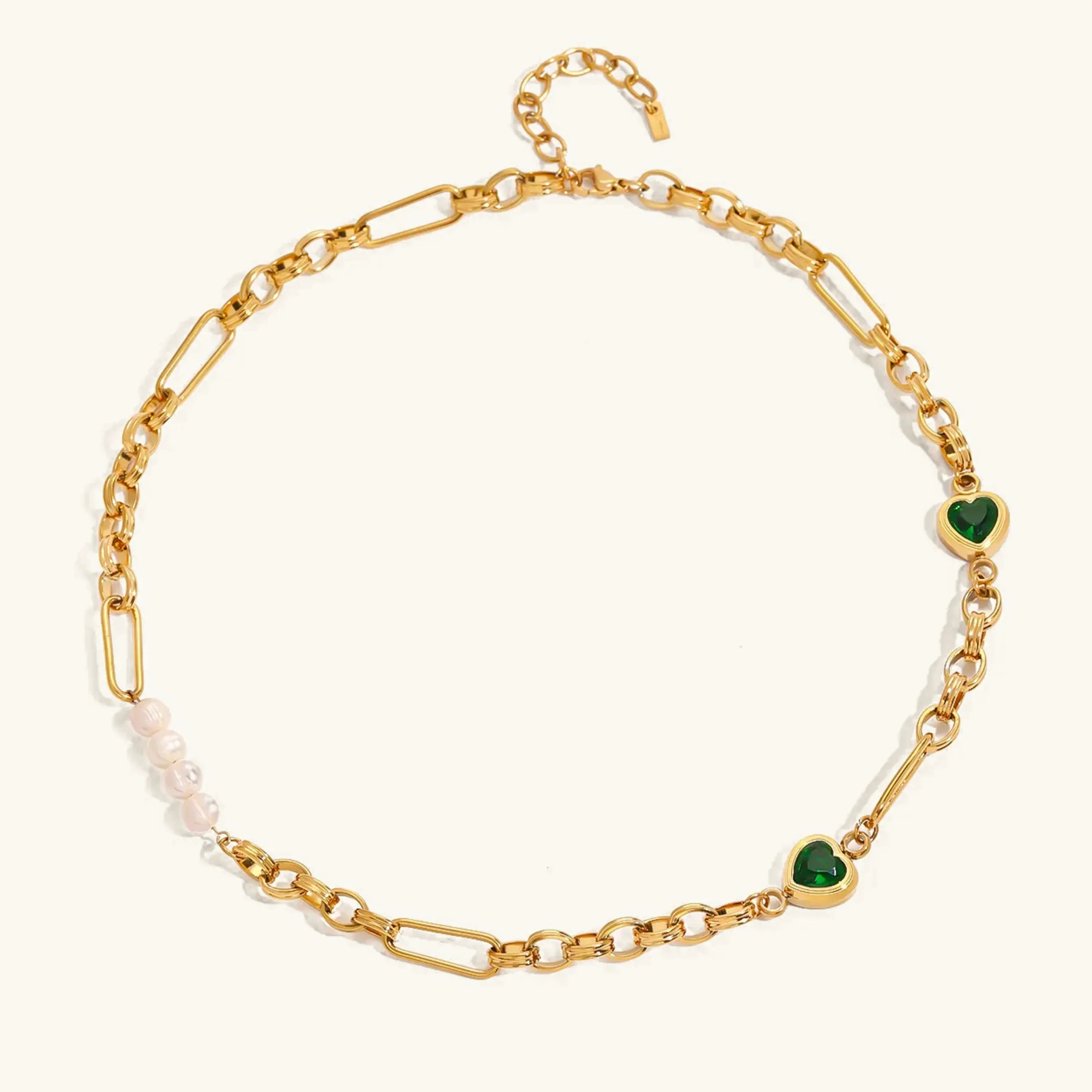 Isis Pearl Chain Gold Necklace