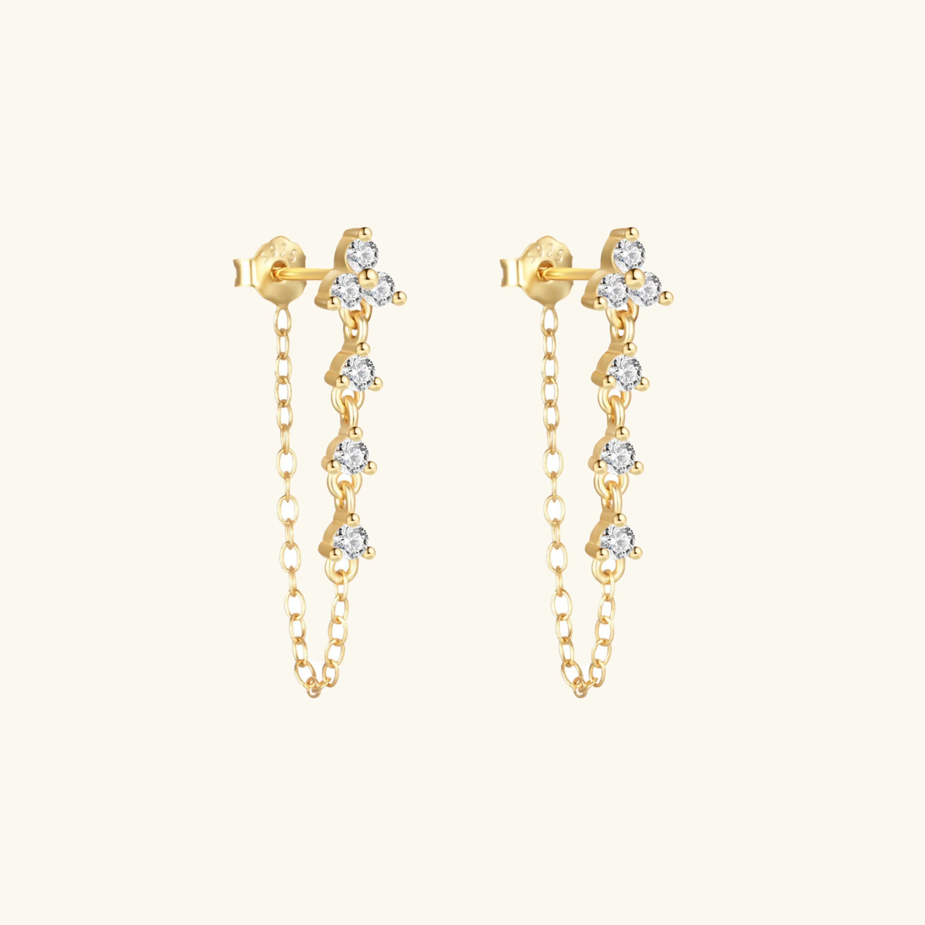 Aura Diamond Chain Stud
