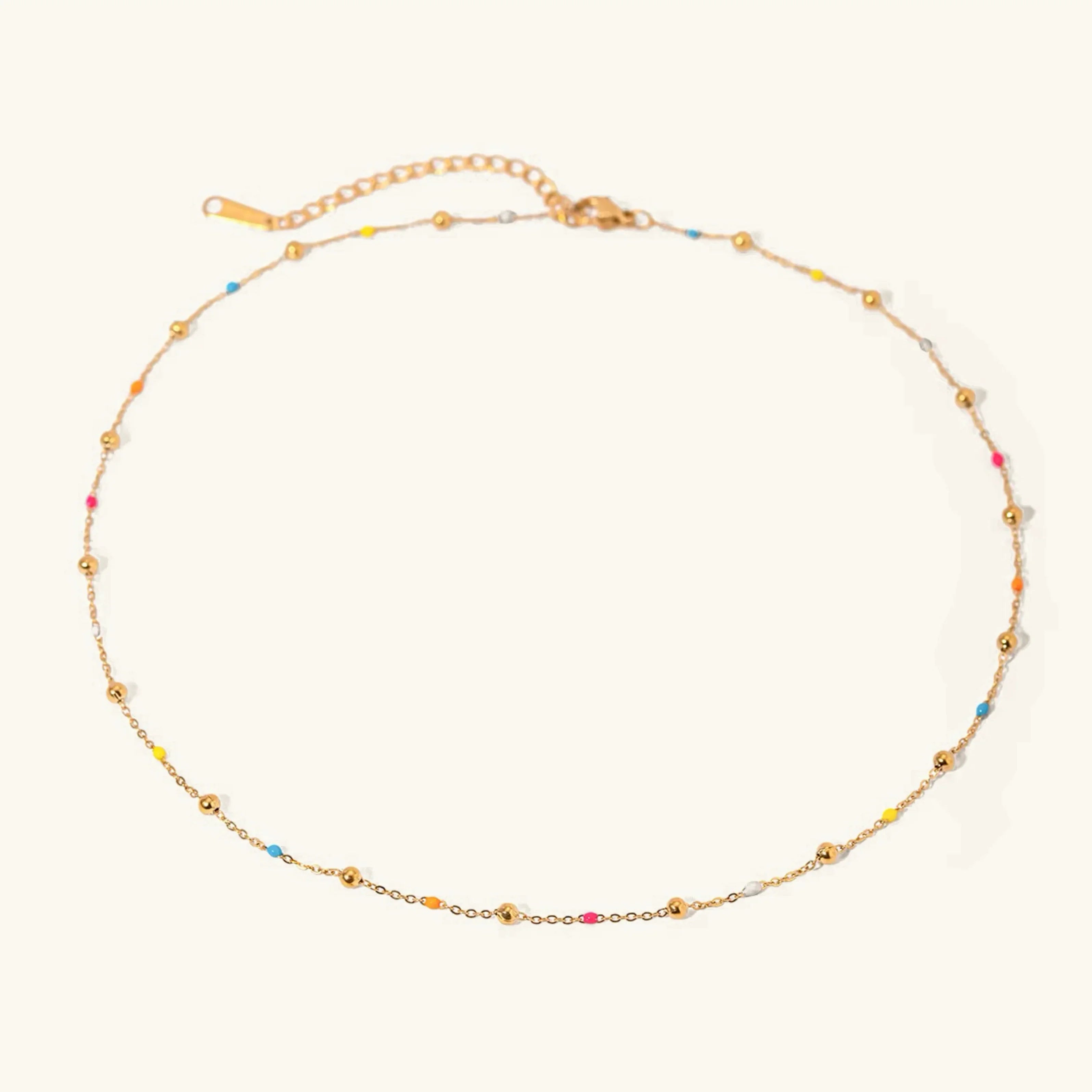 Ixchel Gold Chain Bead Necklace