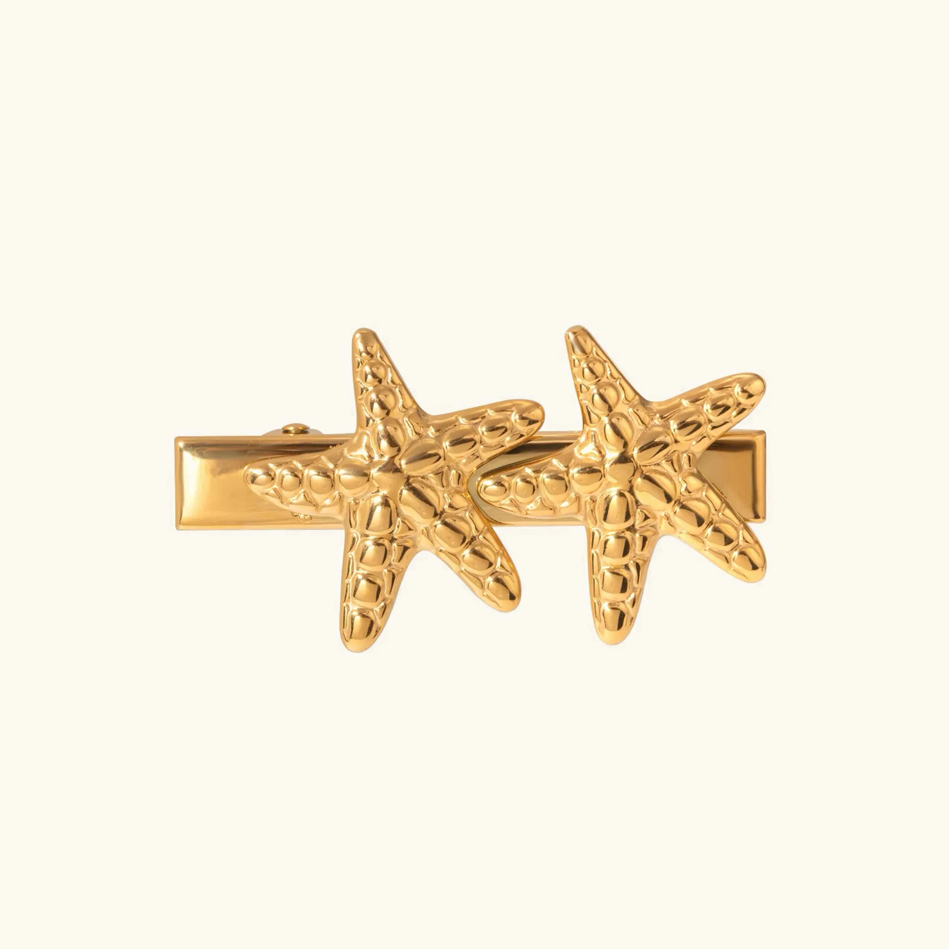 Peony Starfish Gold Hair Clip
