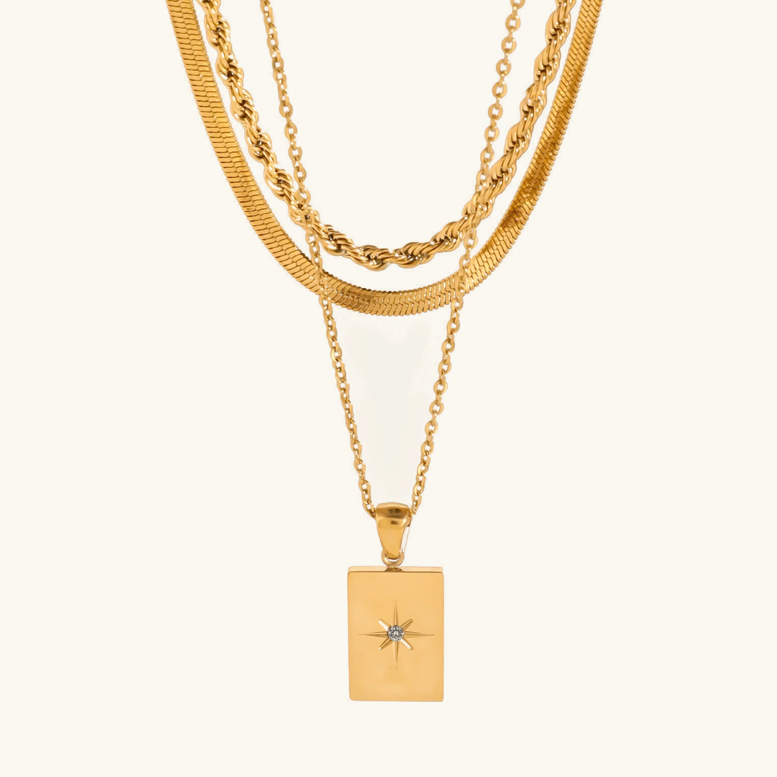 Passi Layered Gold Necklace