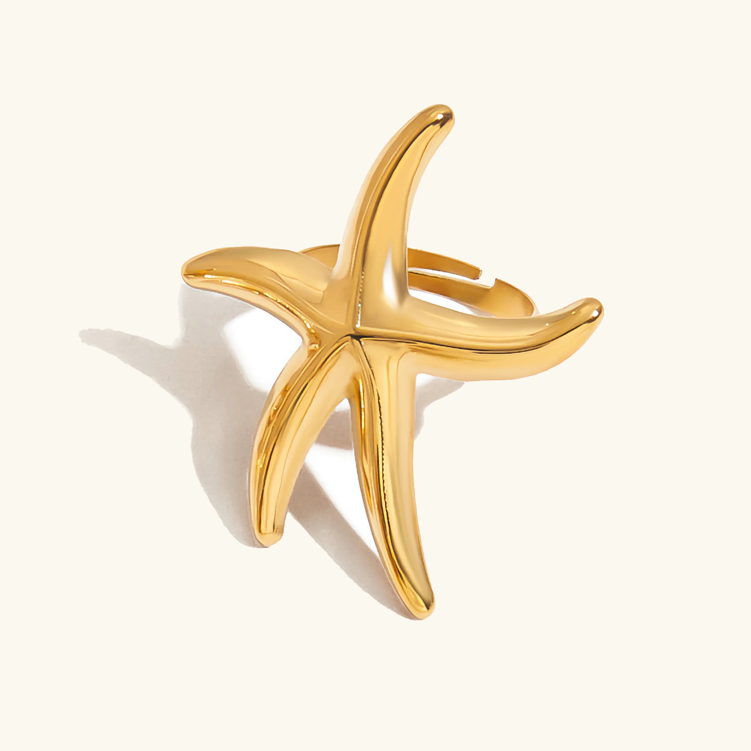 Crete Gold Starfish Ring
