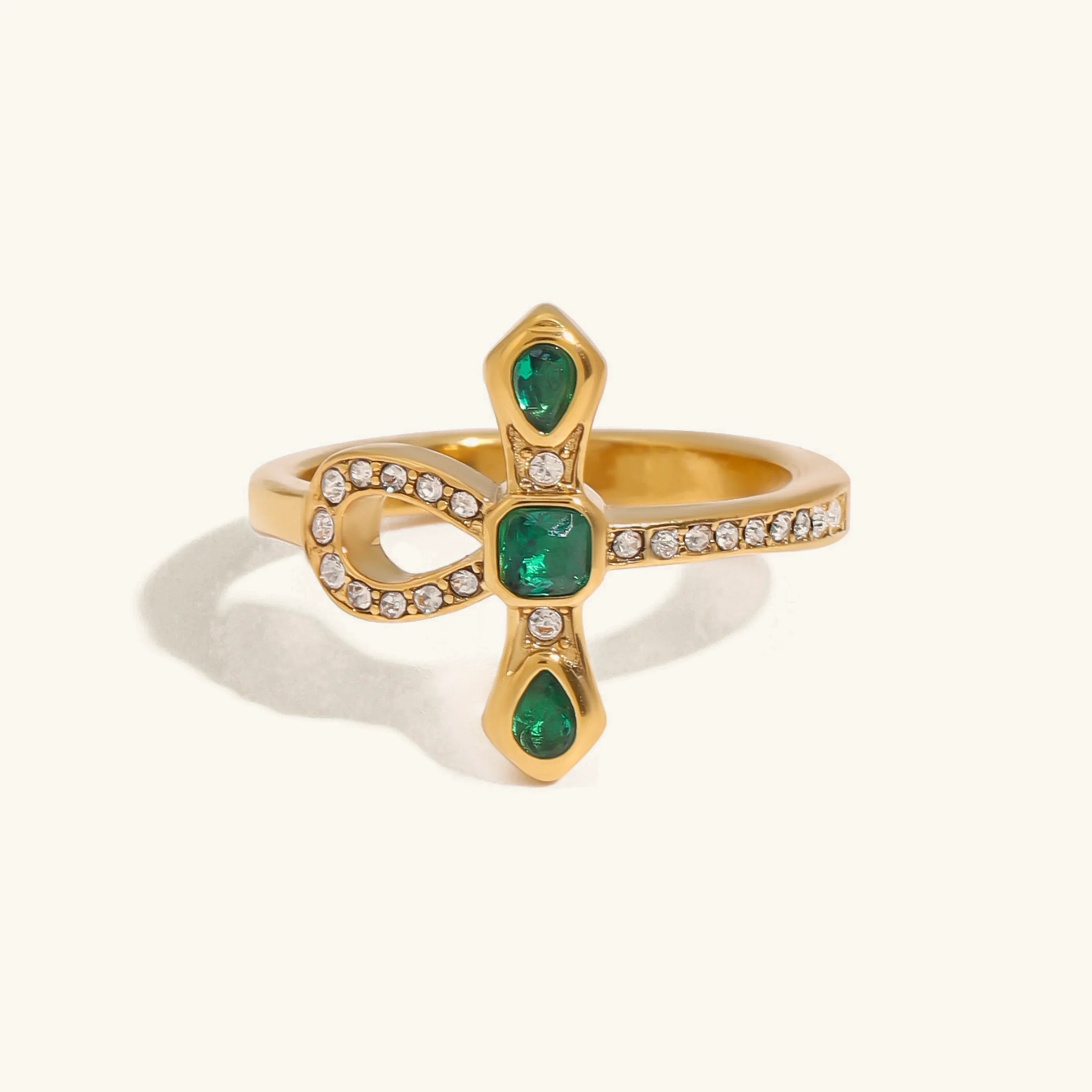 Athens Diamond Knot Gold Ring