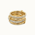London Stacked Diamond Gold Ring