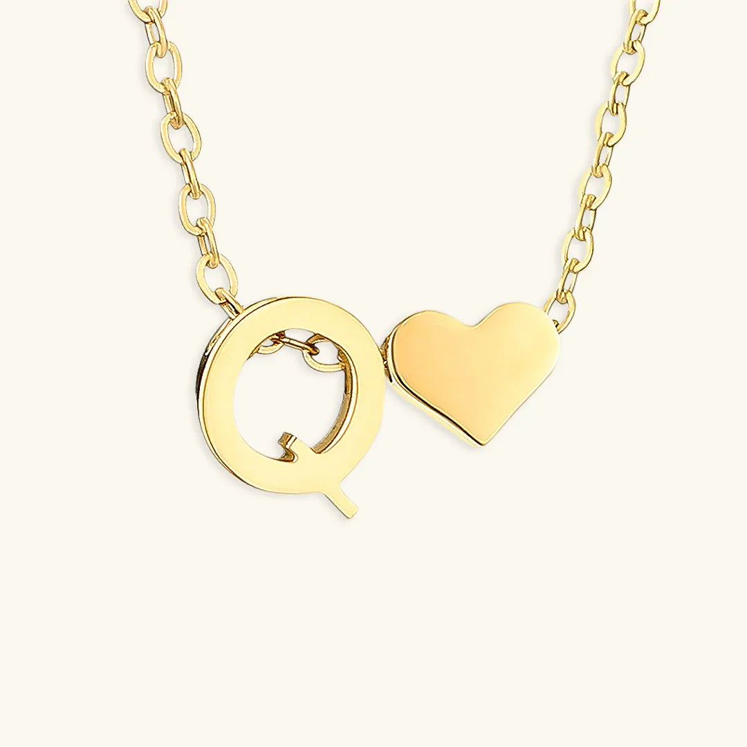 Hathor Initial Letter Gold Necklace