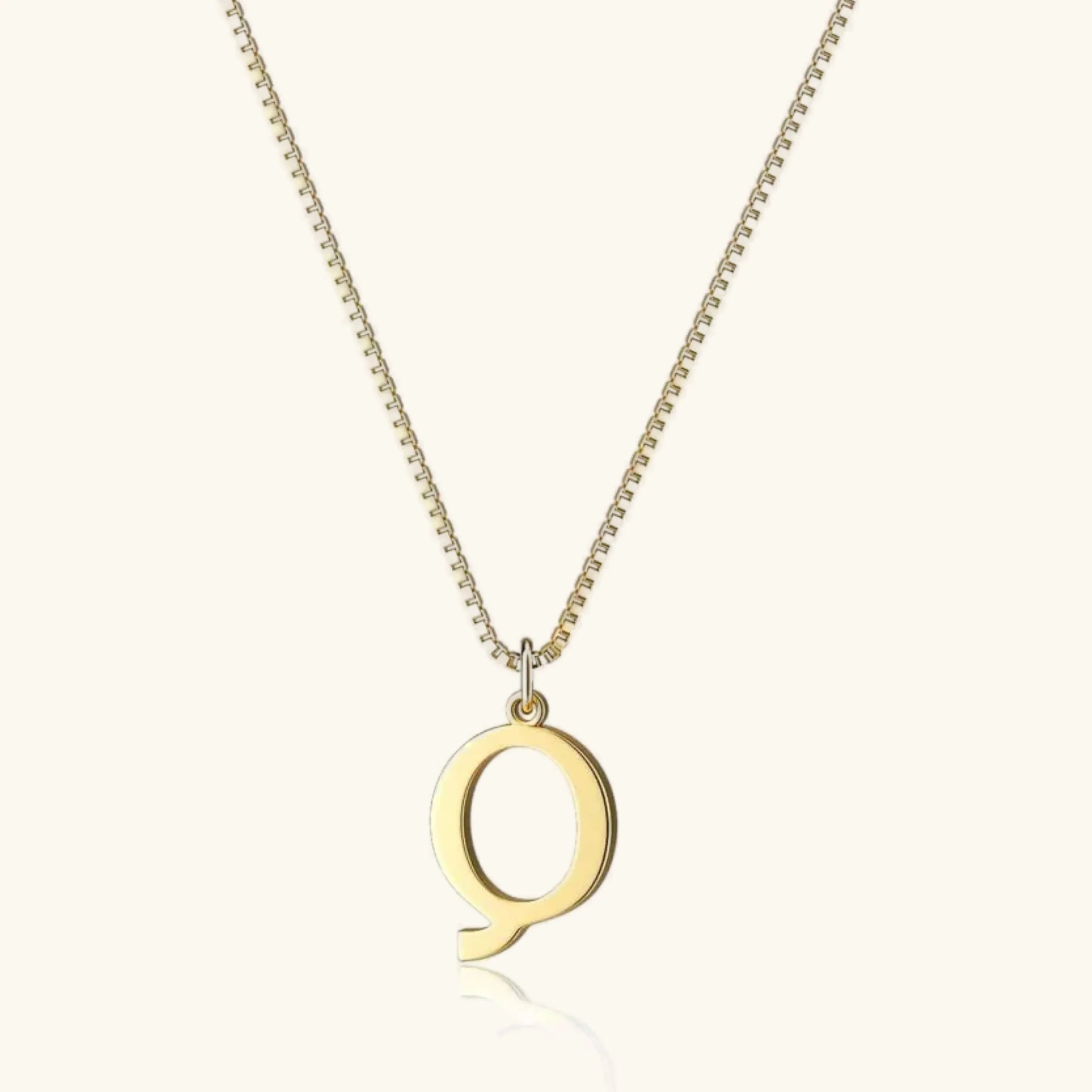 Ix Chel Letter Initial Gold Necklace