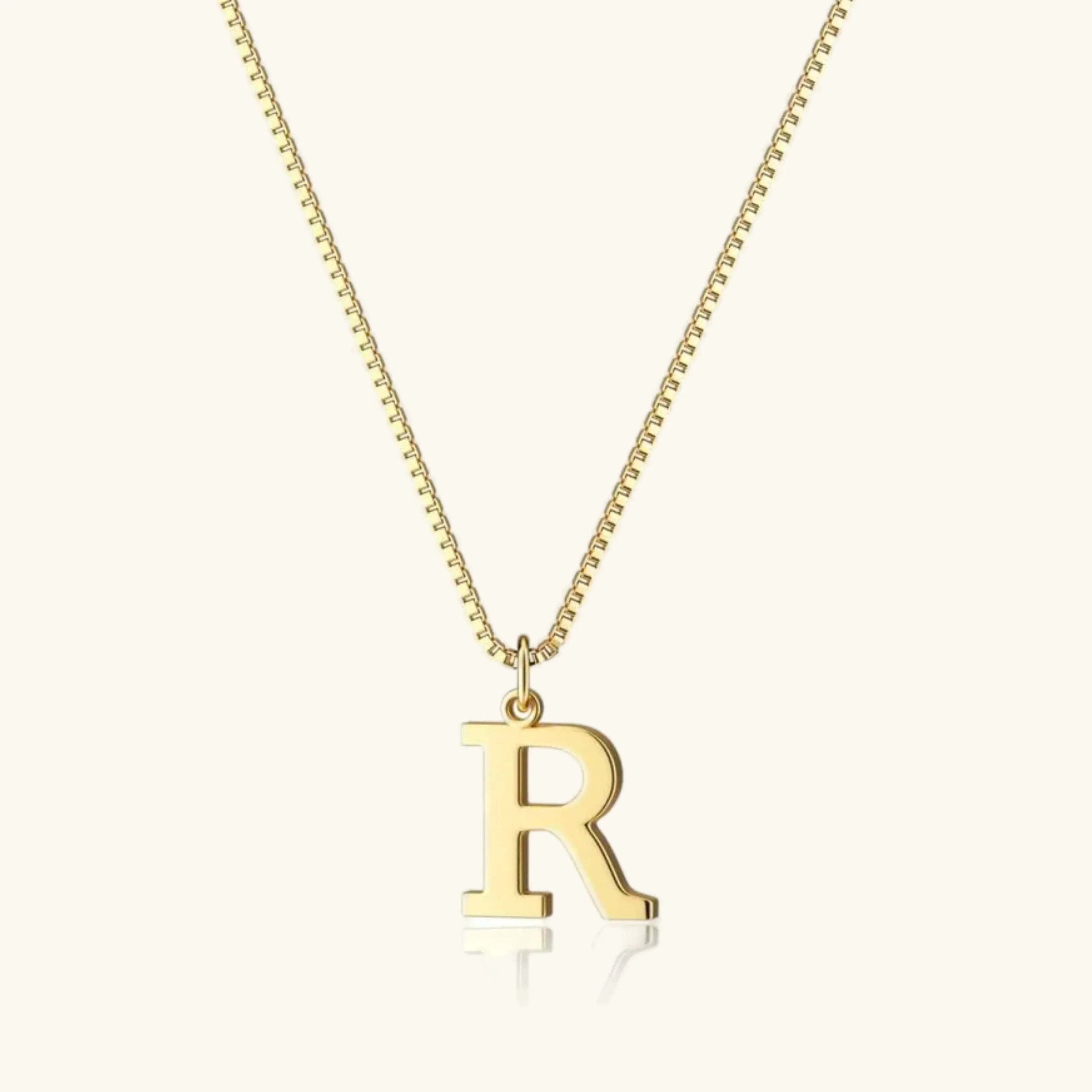 Ix Chel Letter Initial Gold Necklace
