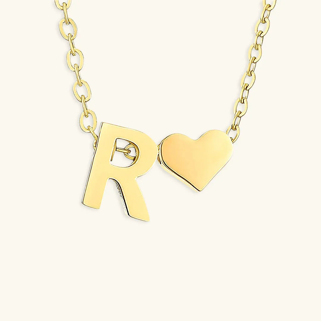 Hathor Initial Letter Gold Necklace