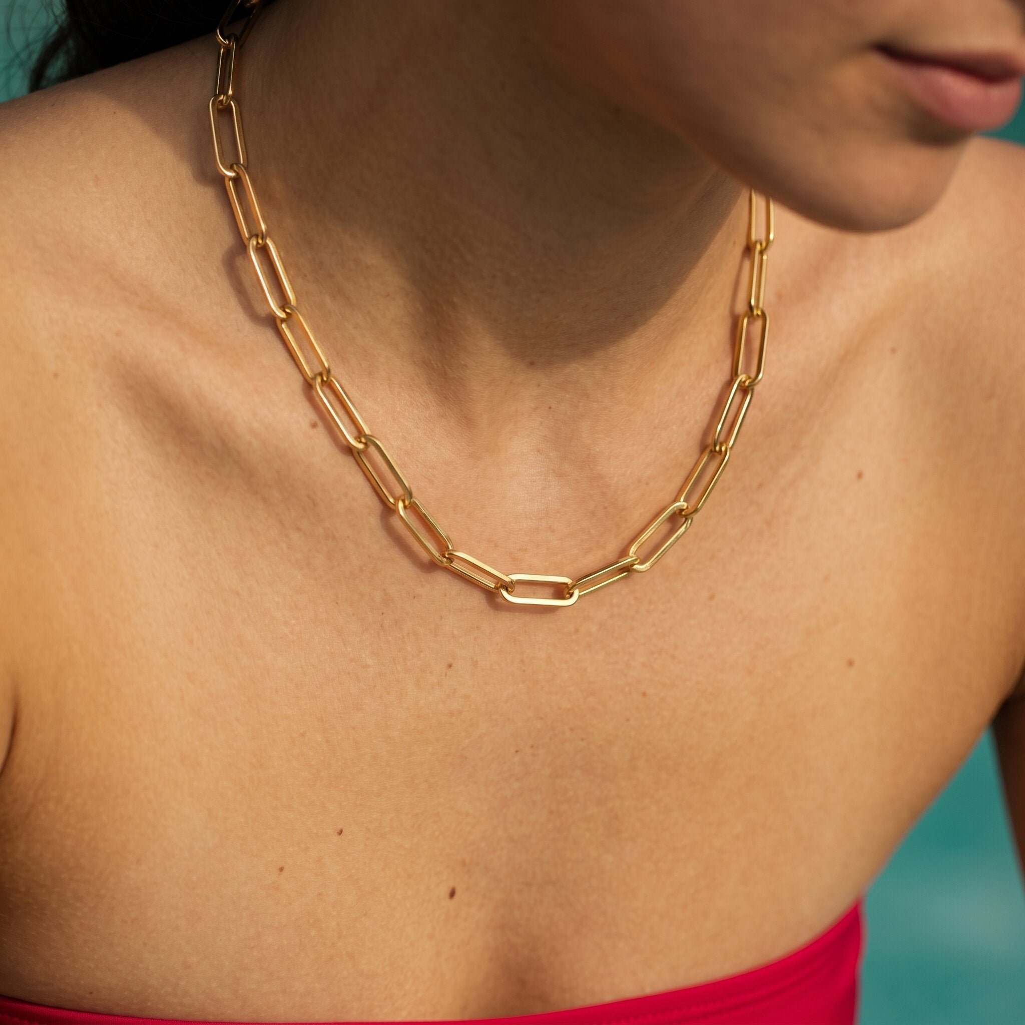 Pele Gold Paperclip Chain Necklace