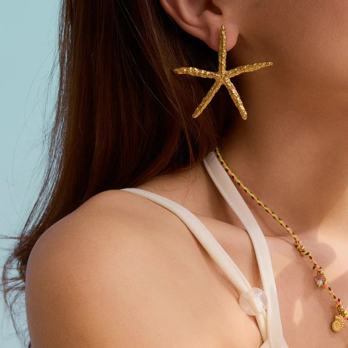 Fantasy Gold Starfish Earrings