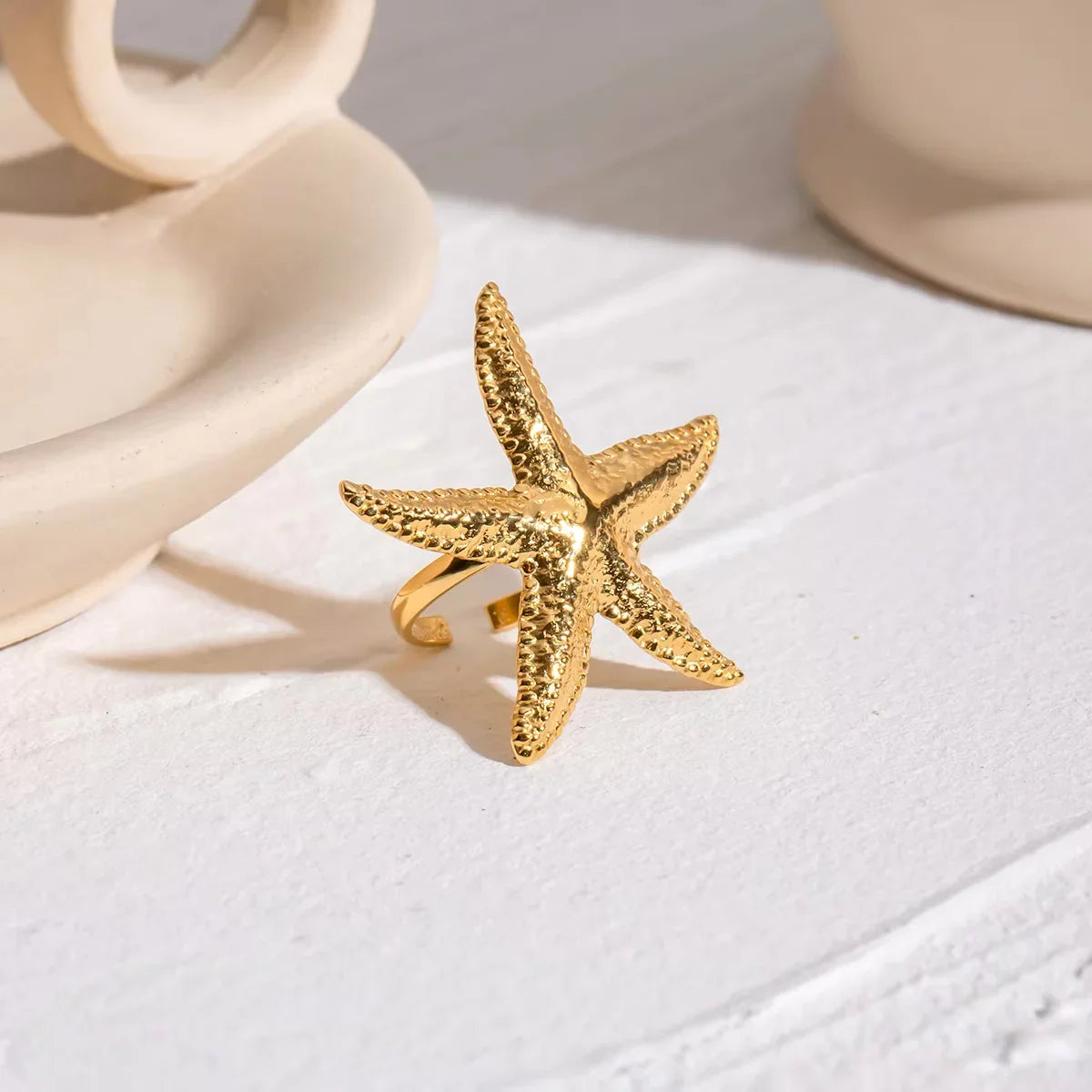Mallorca Gold Starfish Ring