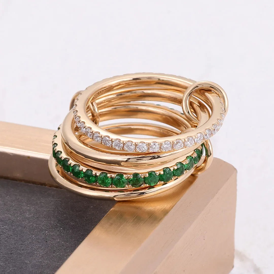 Monaco Stacked Diamond Ring