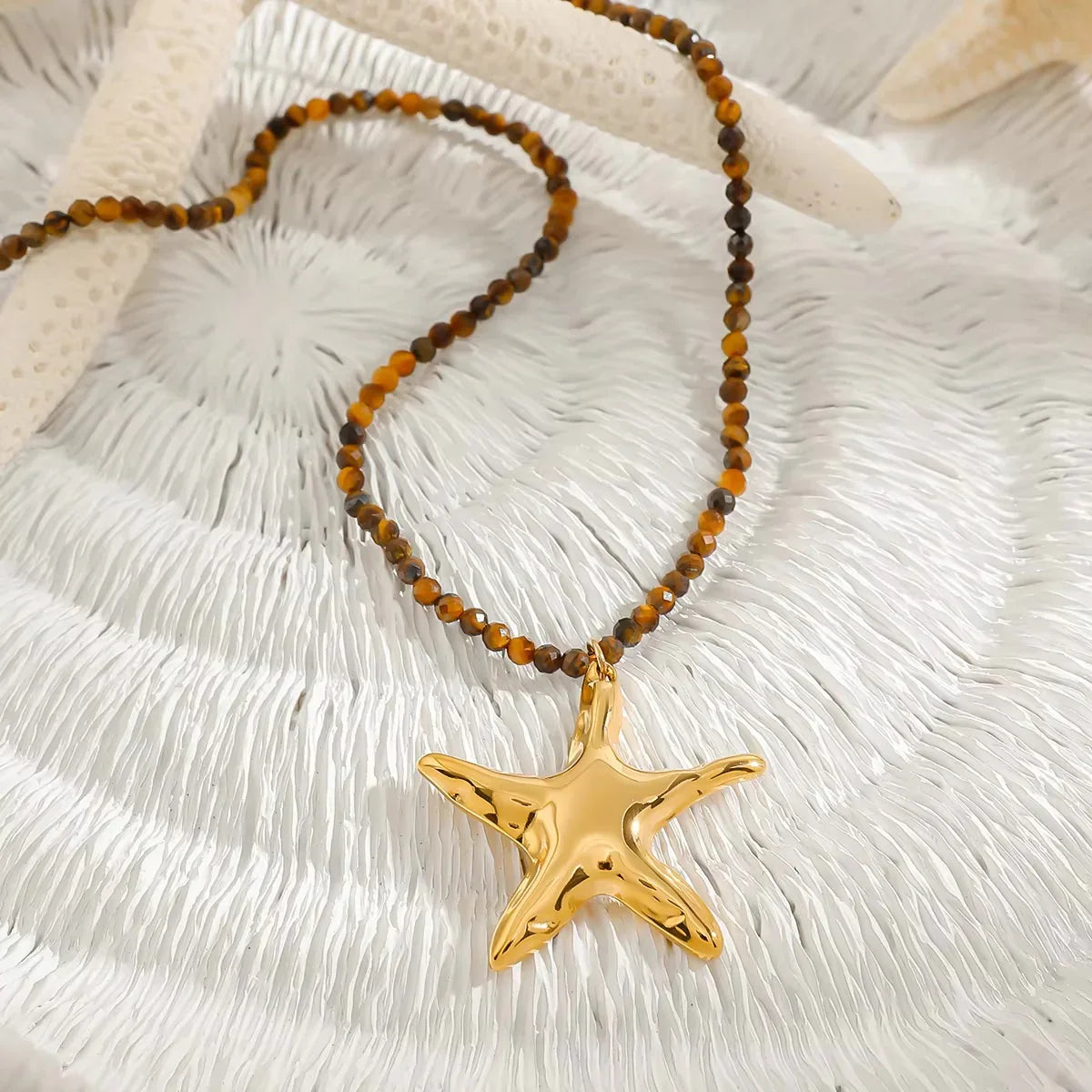 Iris Gold Starfish Pendant