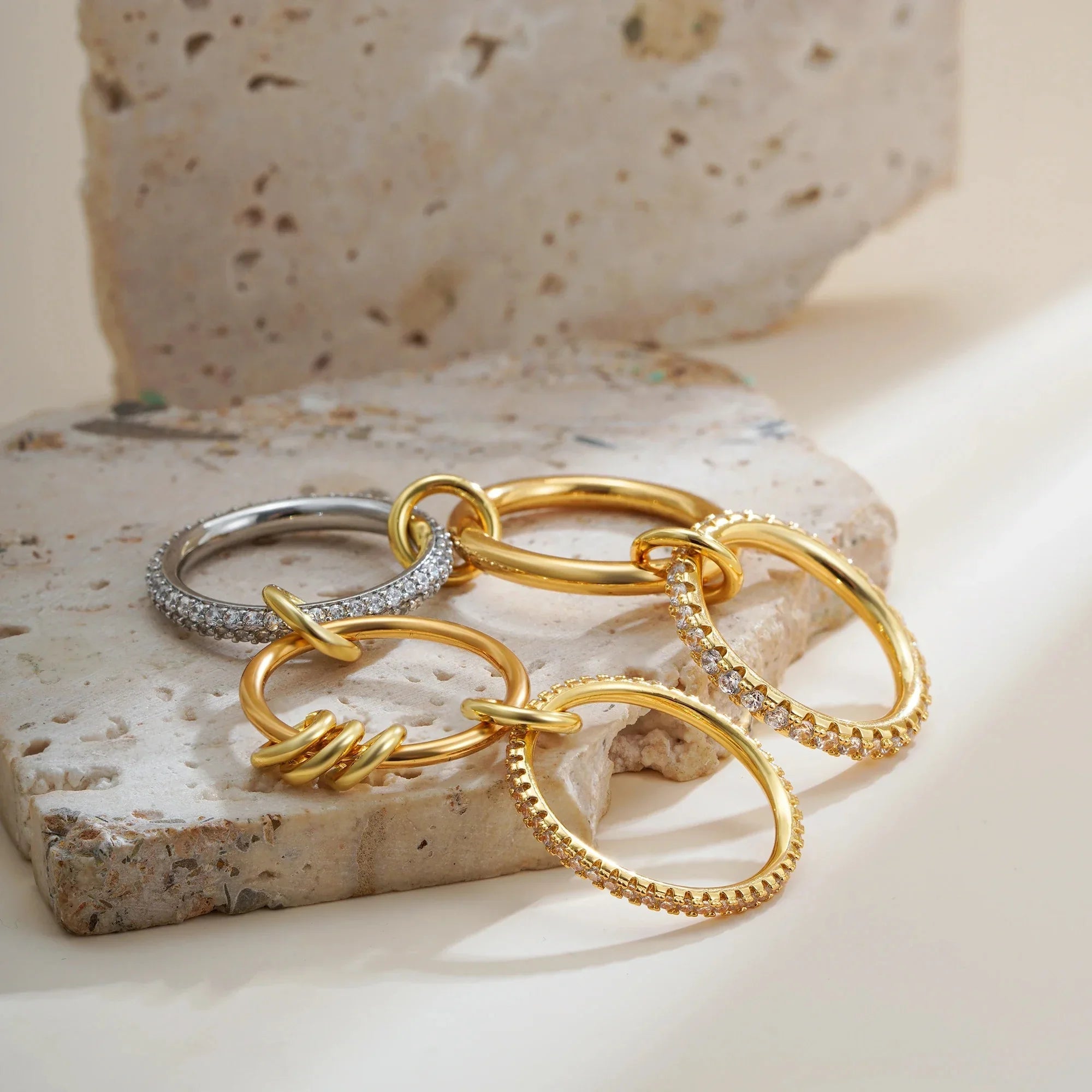 Bern Stacked Diamond Ring