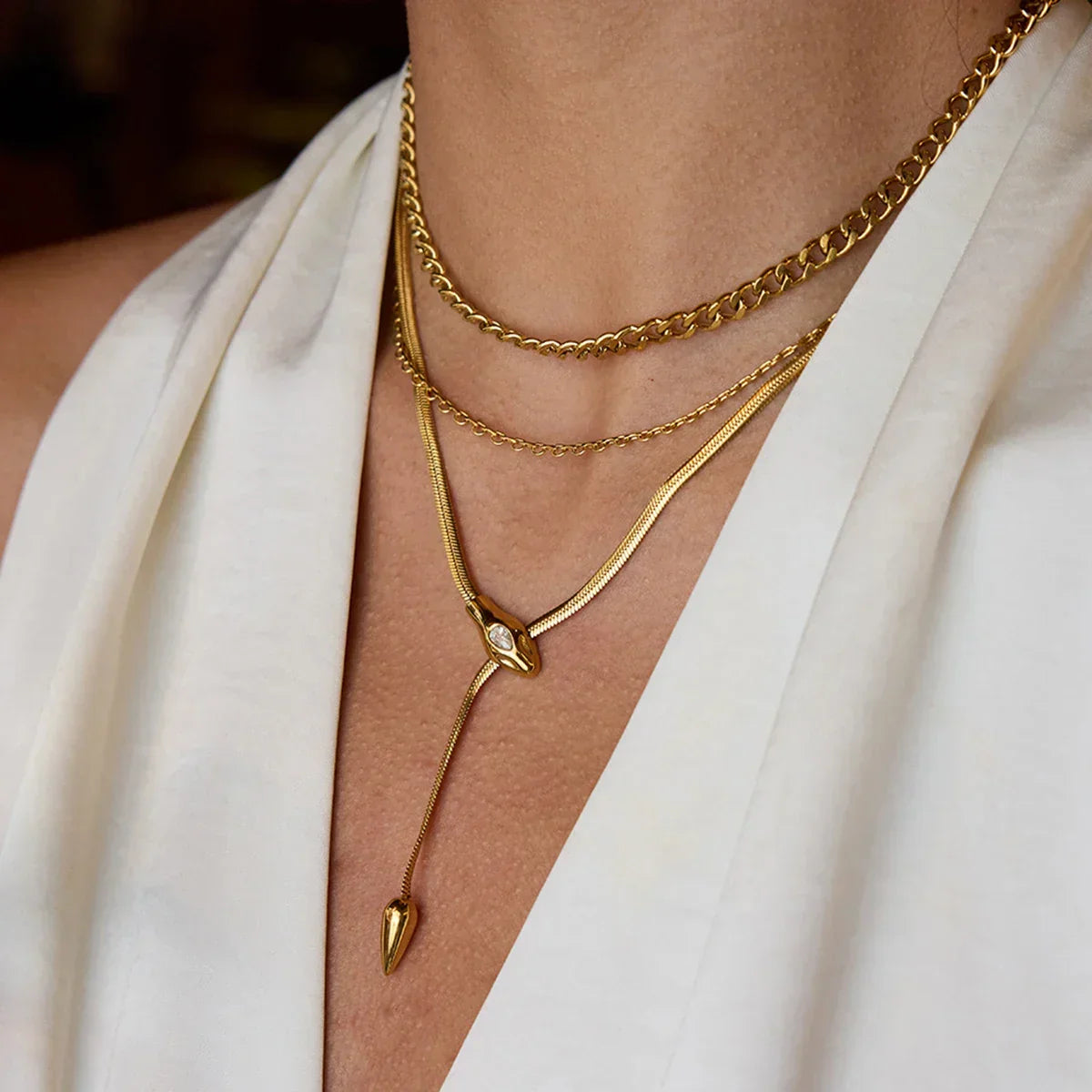 Izanami Gold Serpentine Pendant