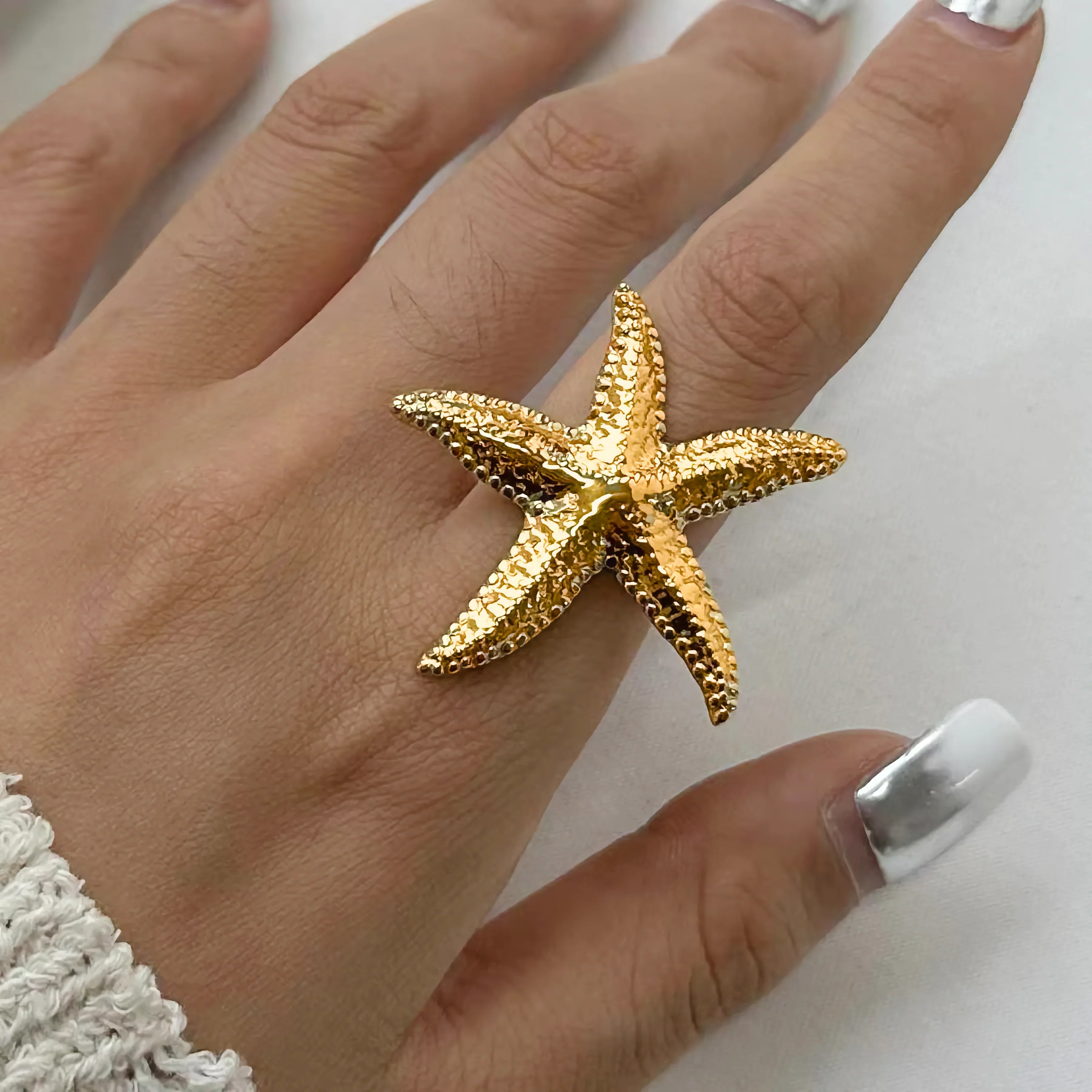 Mallorca Gold Starfish Ring