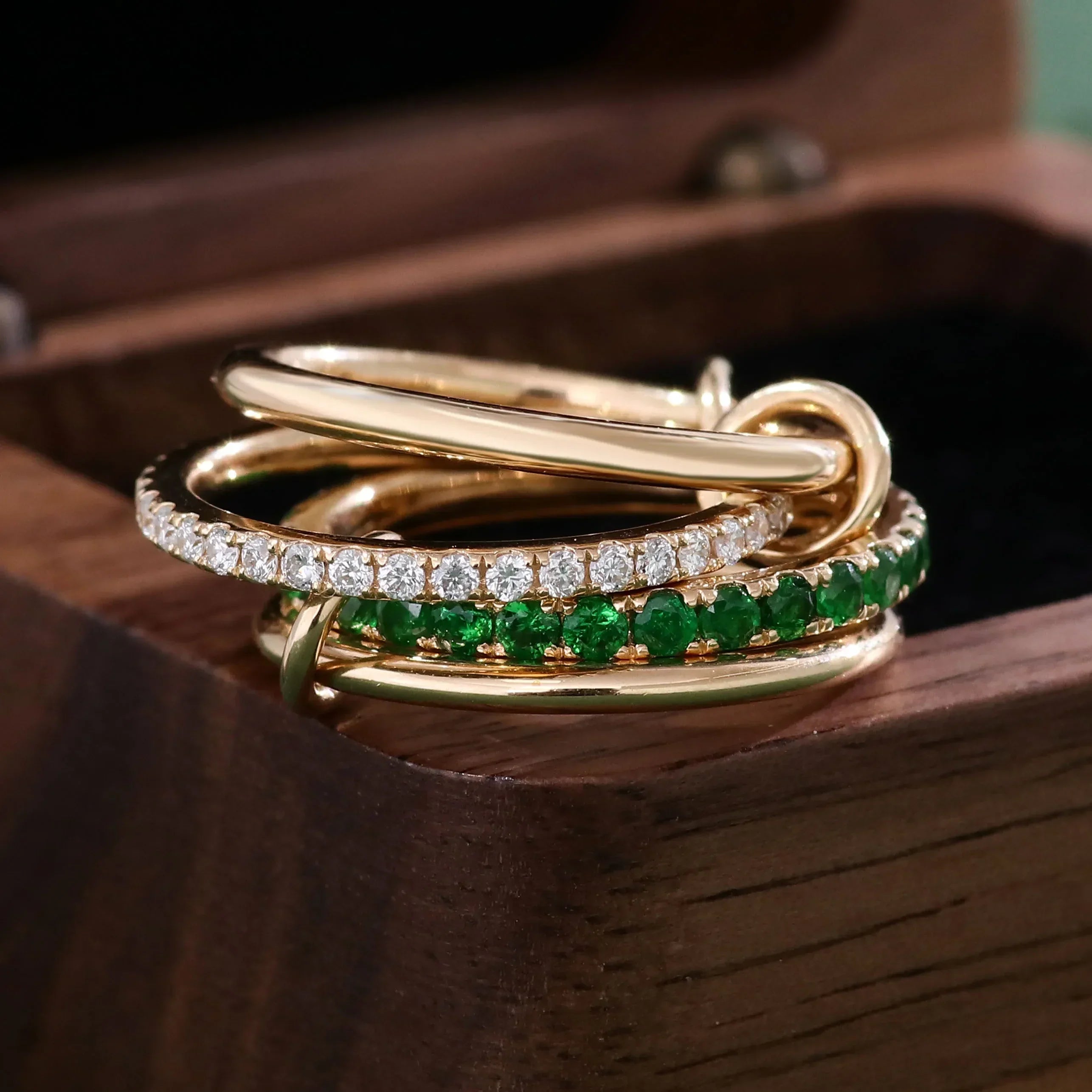 Monaco Stacked Diamond Ring