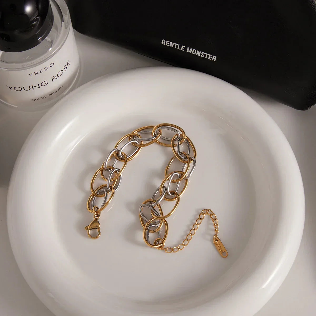 Gia Two Tone Multi Link Bracelet