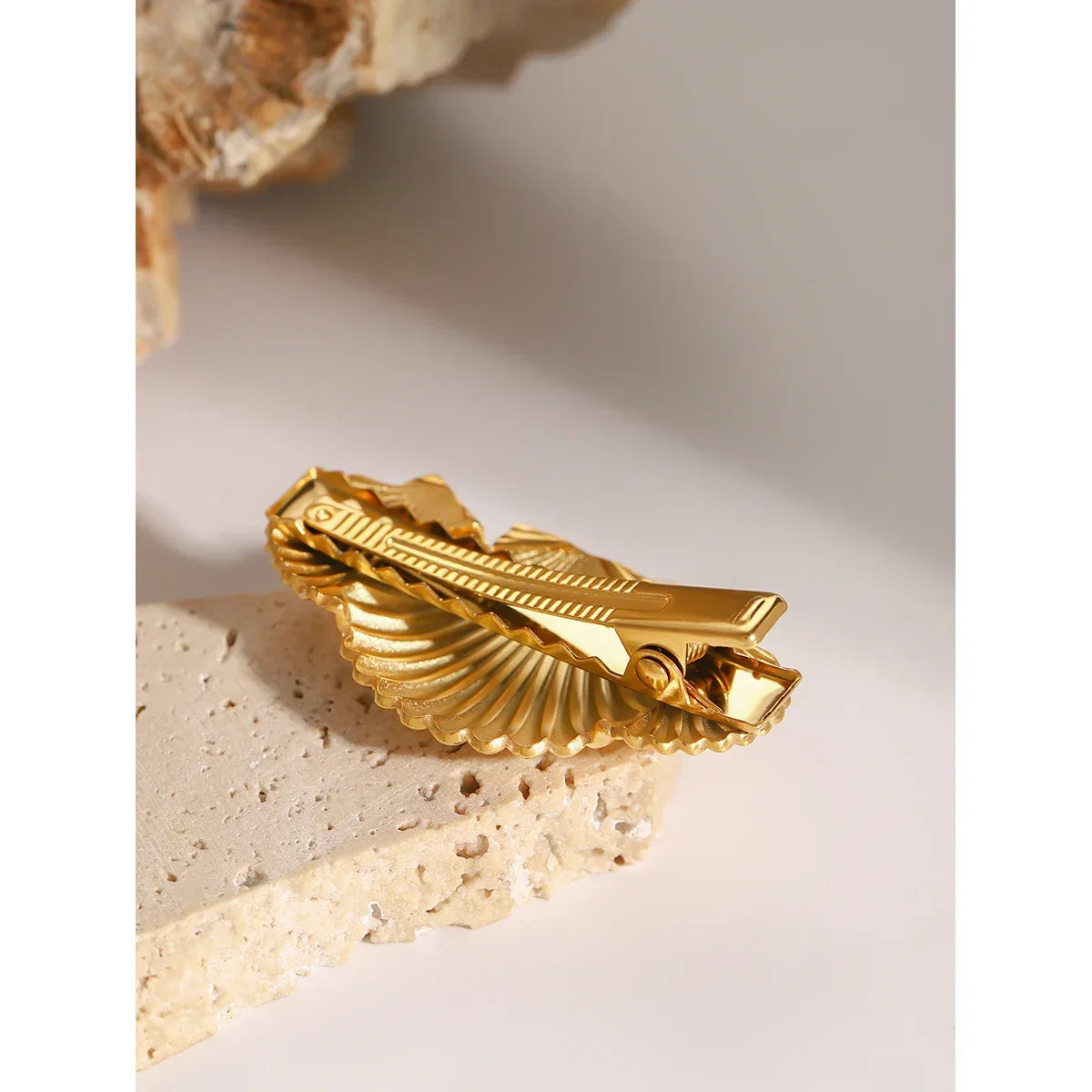 Zinnia Gold Hair Clip