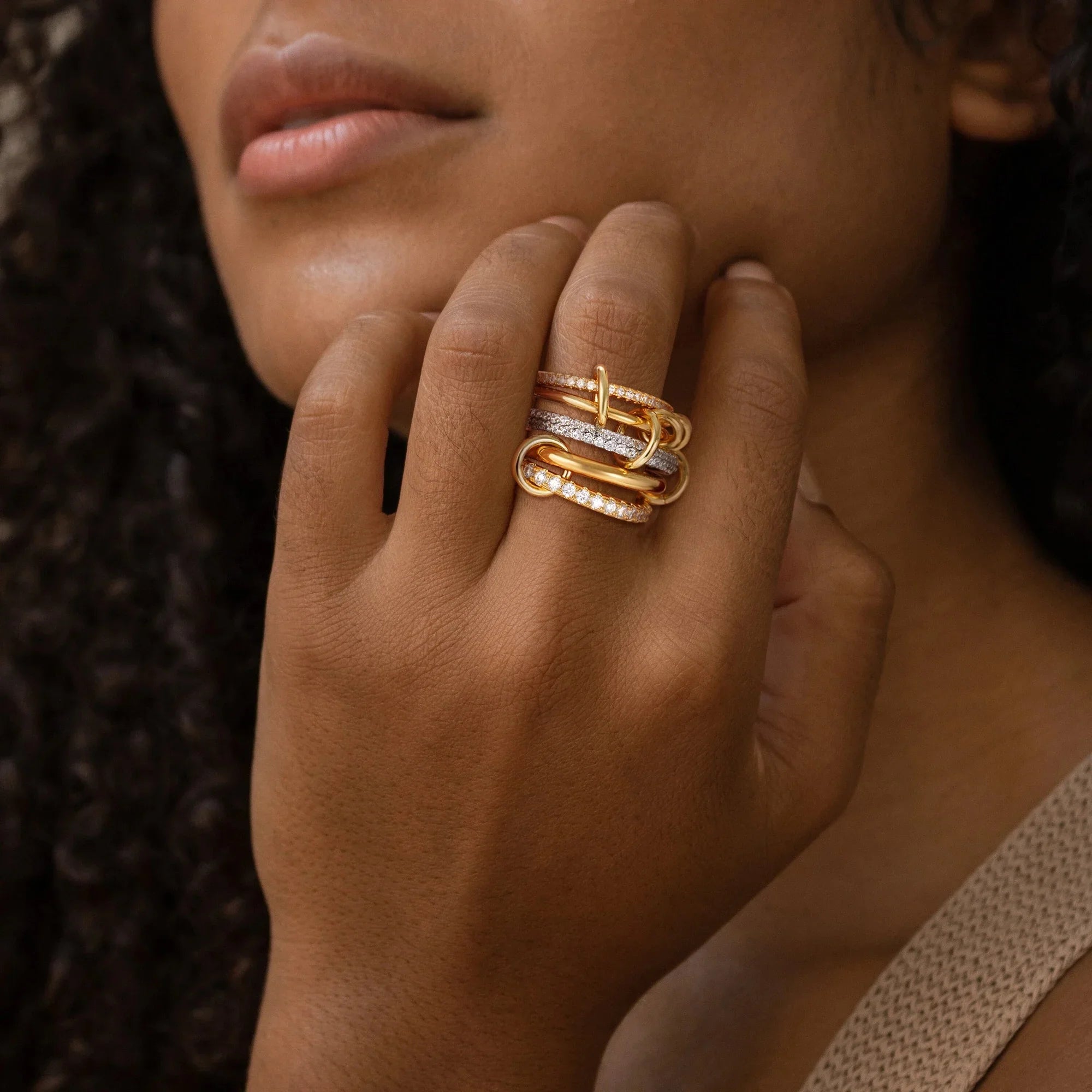 Bern Stacked Diamond Ring