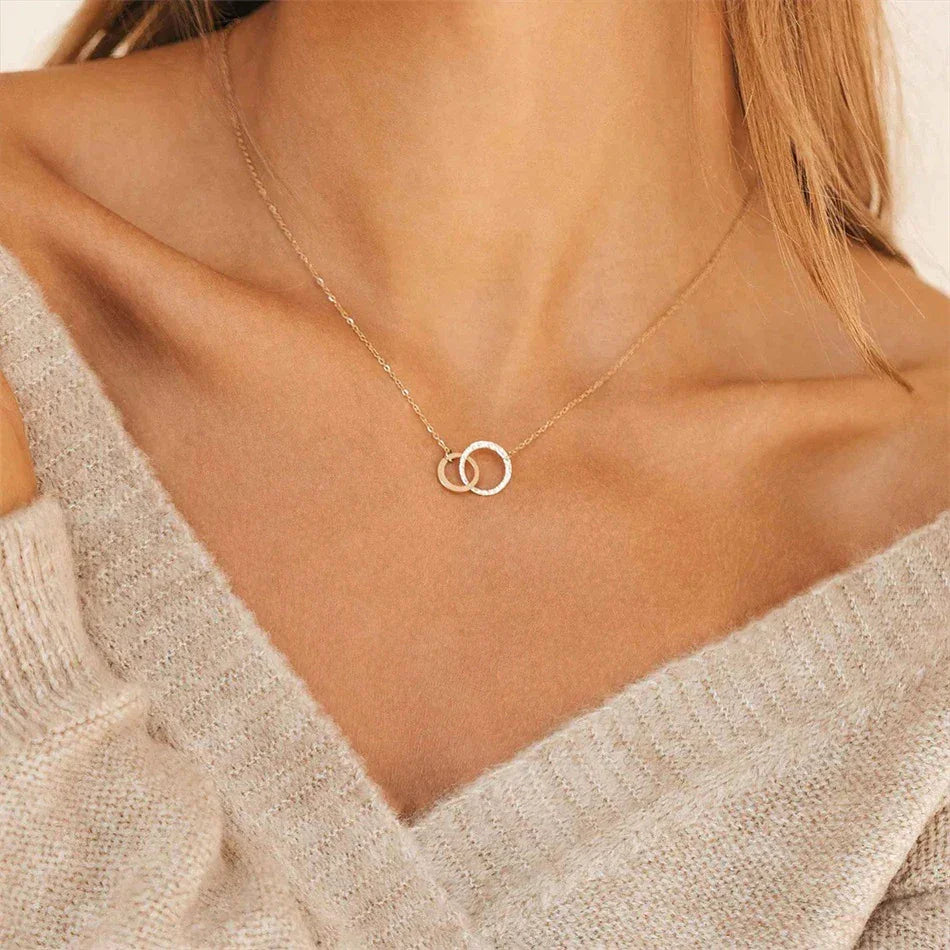 Nerthus Gold Hoop Necklace