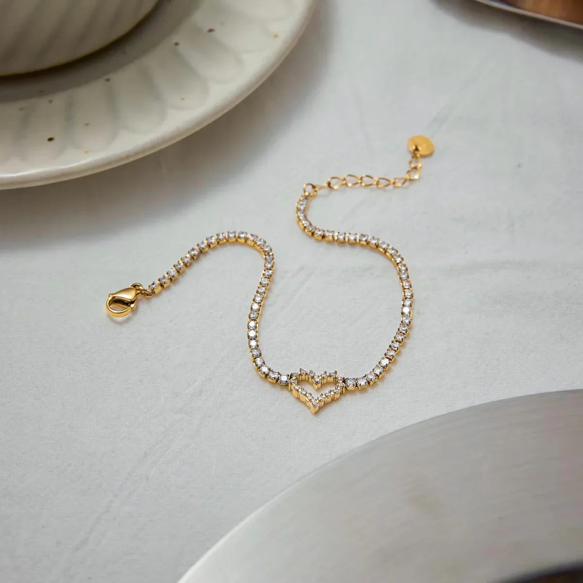 Nora Diamond Heart Bracelet