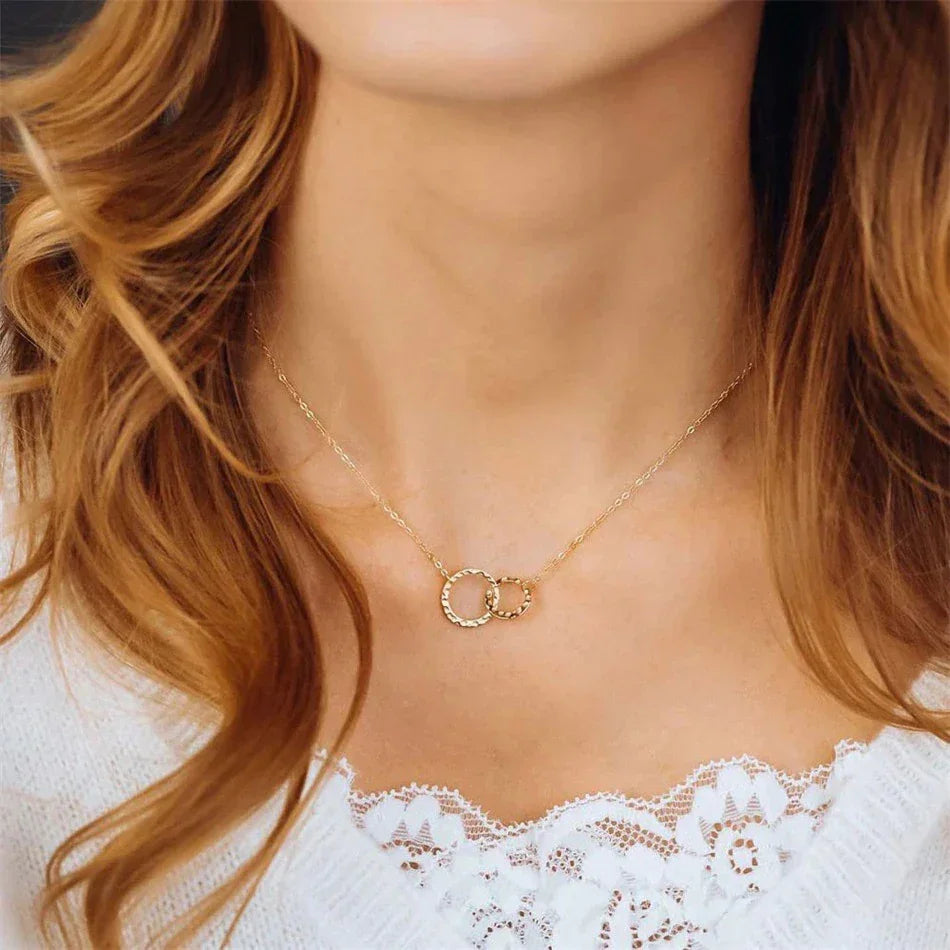 Nerthus Gold Hoop Necklace