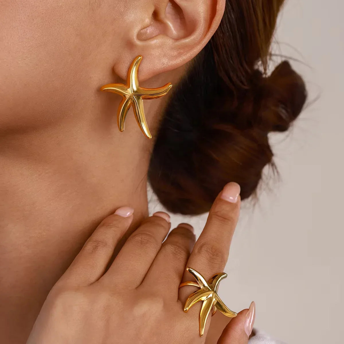Crete Gold Starfish Ring