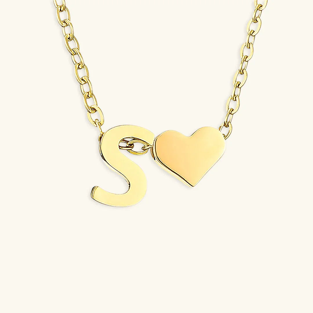Hathor Initial Letter Gold Necklace