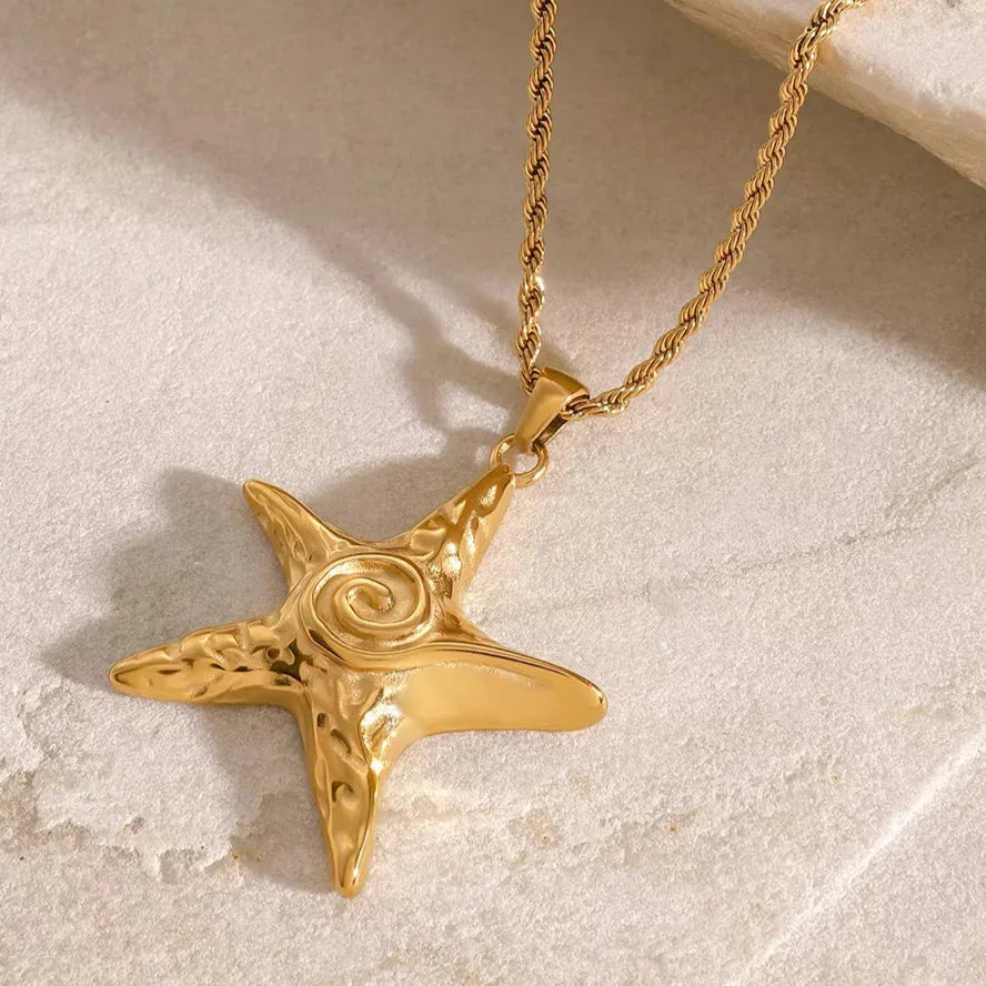 Rhea Gold Starfish Necklace