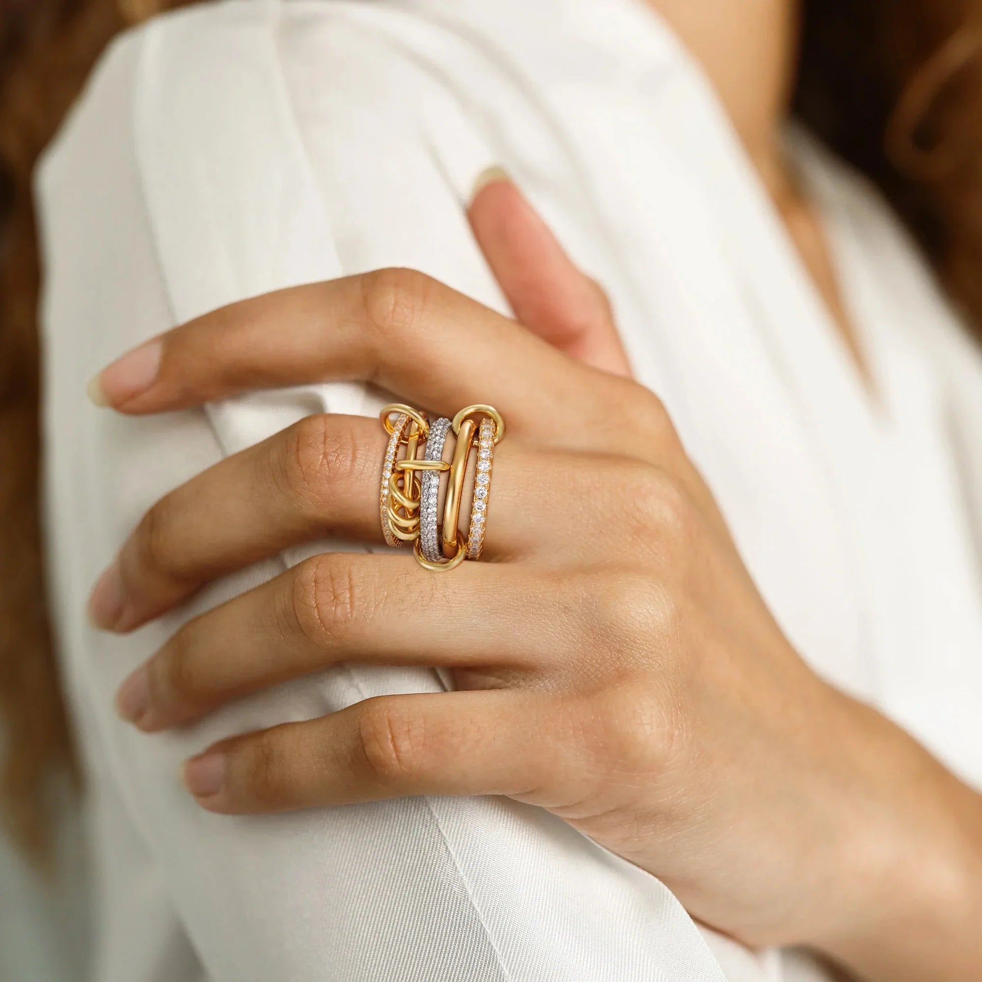 Bern Stacked Diamond Ring