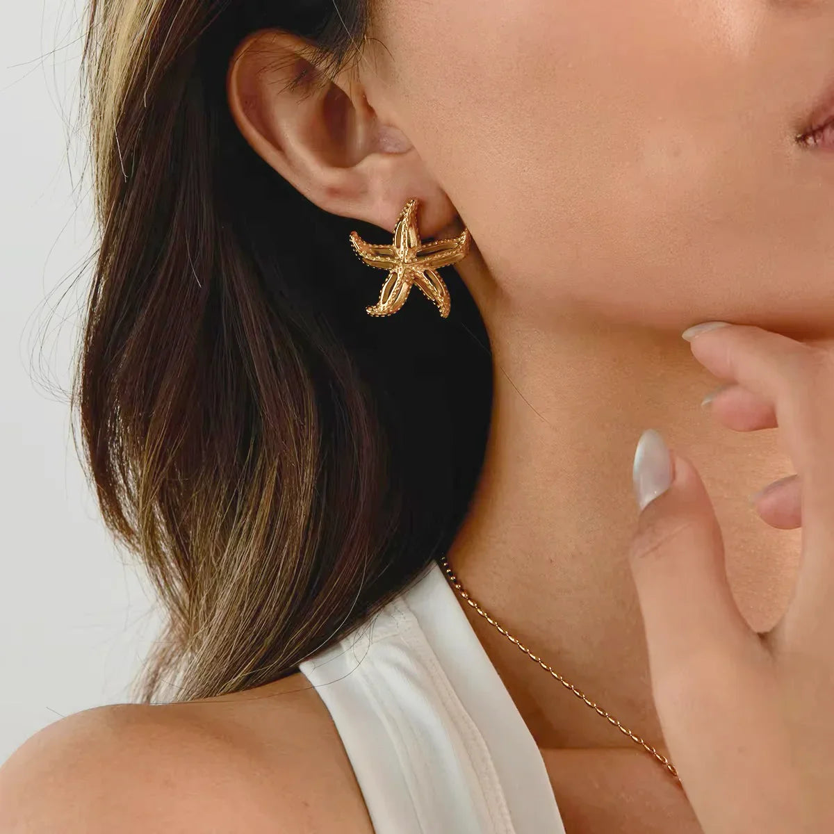 Hope Gold Starfish Earrings