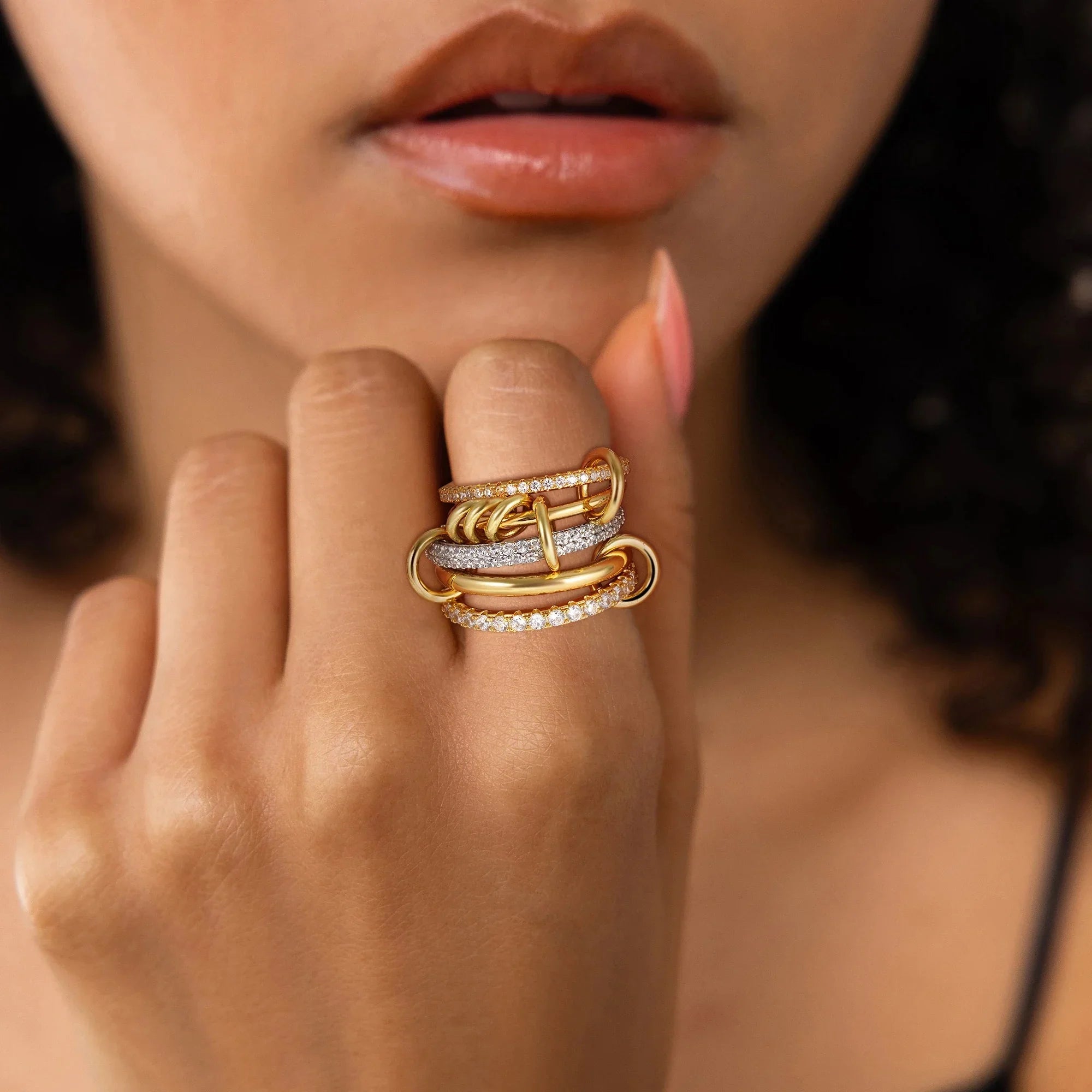 Bern Stacked Diamond Ring
