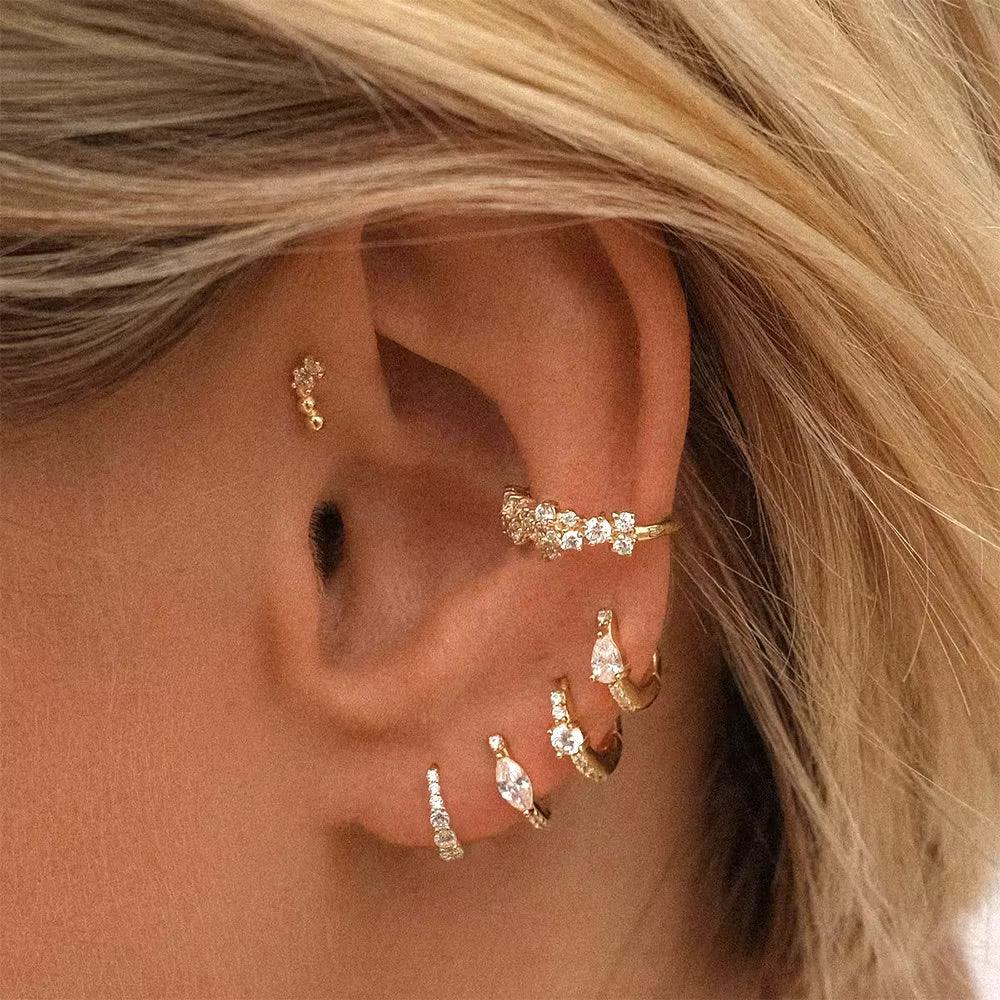 Luminous Mini Diamond Hoops