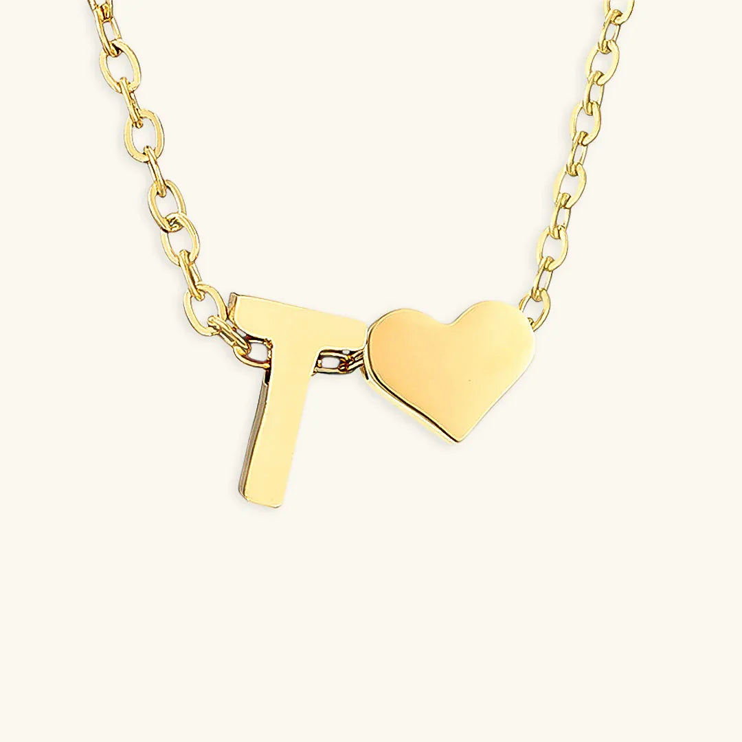 Hathor Initial Letter Gold Necklace