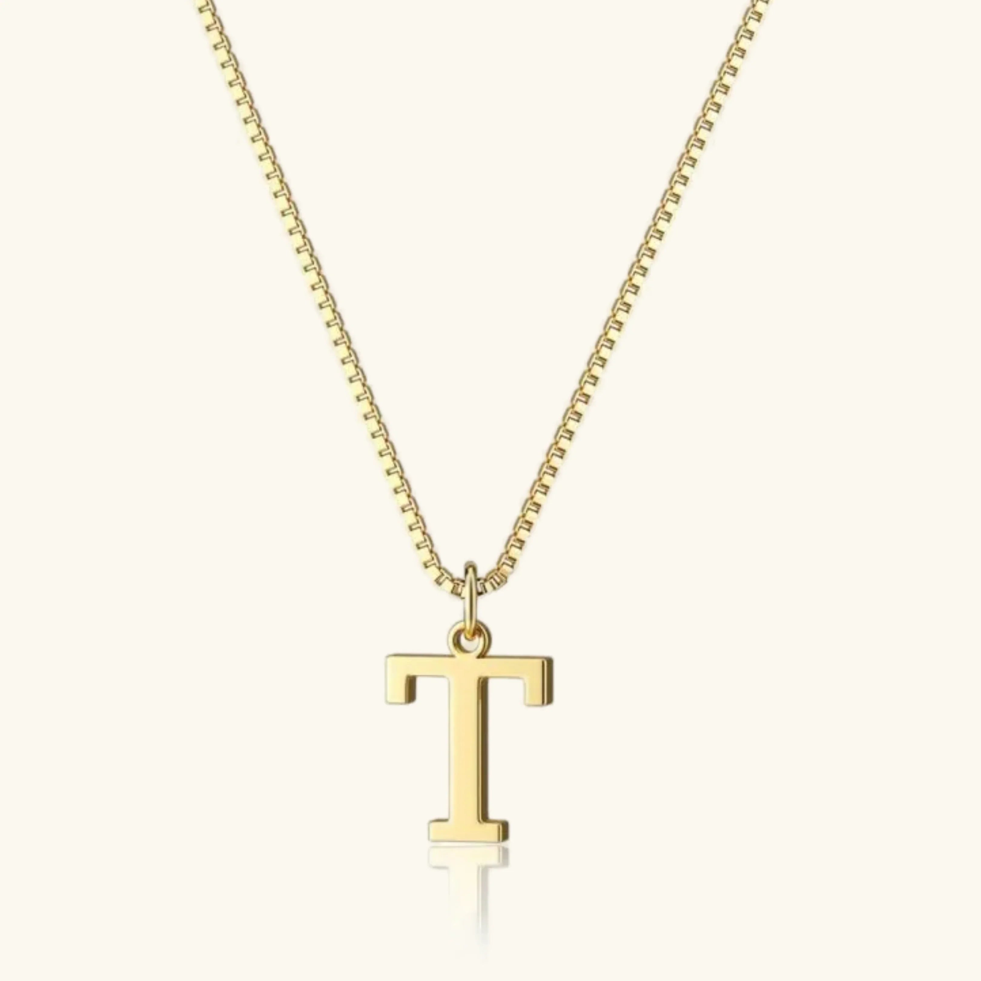 Ix Chel Letter Initial Gold Necklace