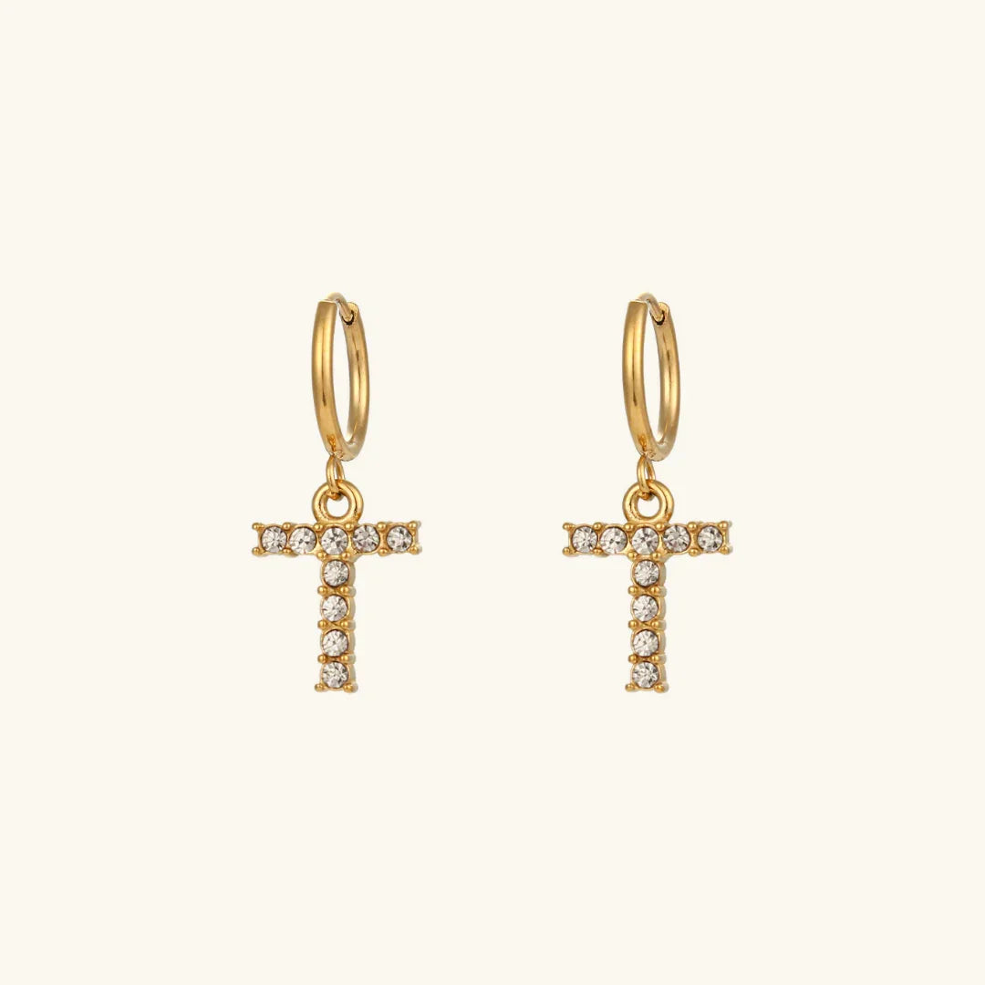 Grace Initial Letter Earrings