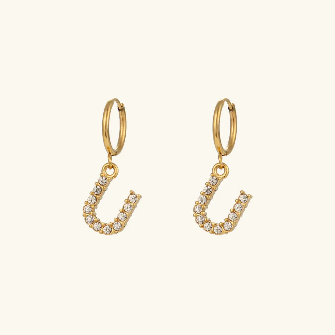 Grace Initial Letter Earrings