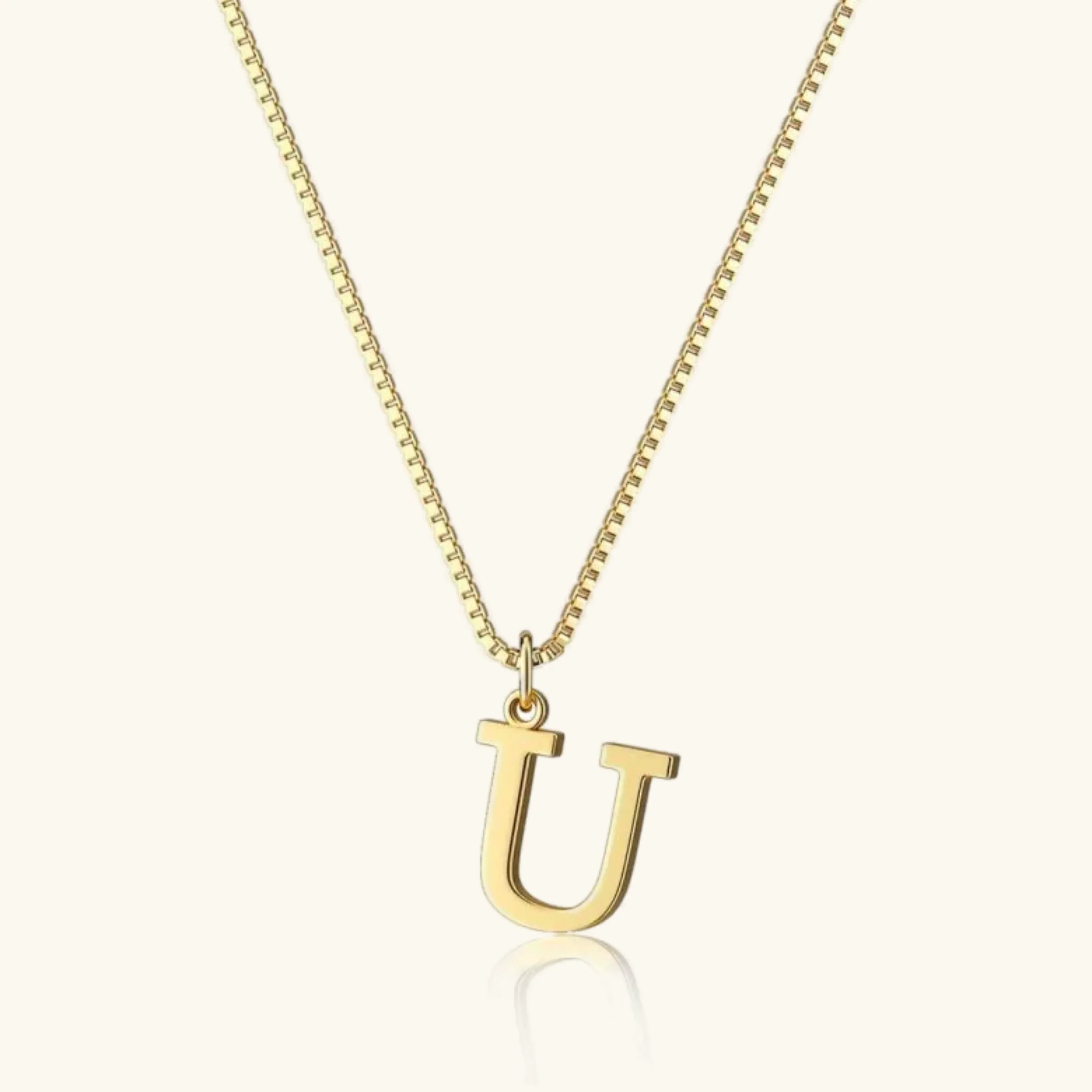 Ix Chel Letter Initial Gold Necklace