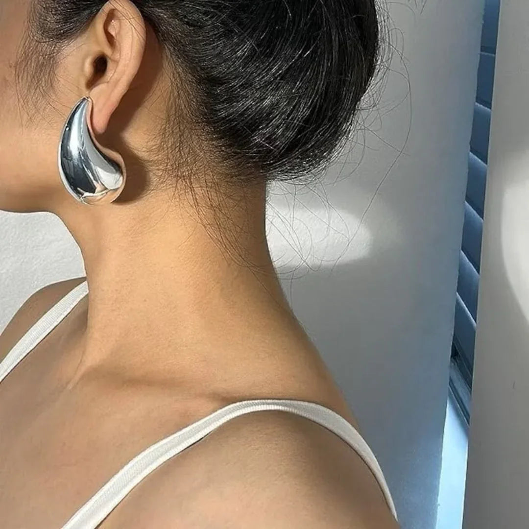 Precious Teardrop Gold Earrings