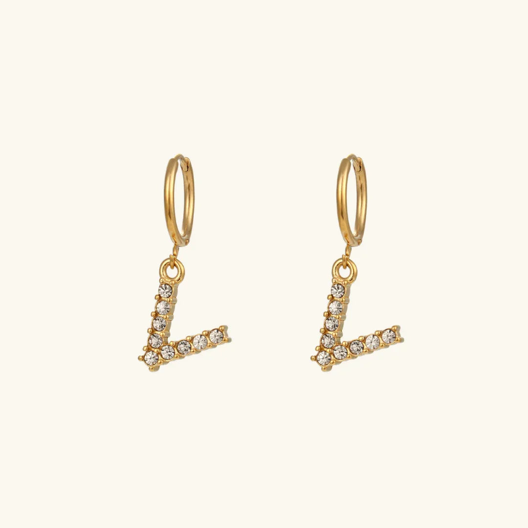 Grace Initial Letter Earrings