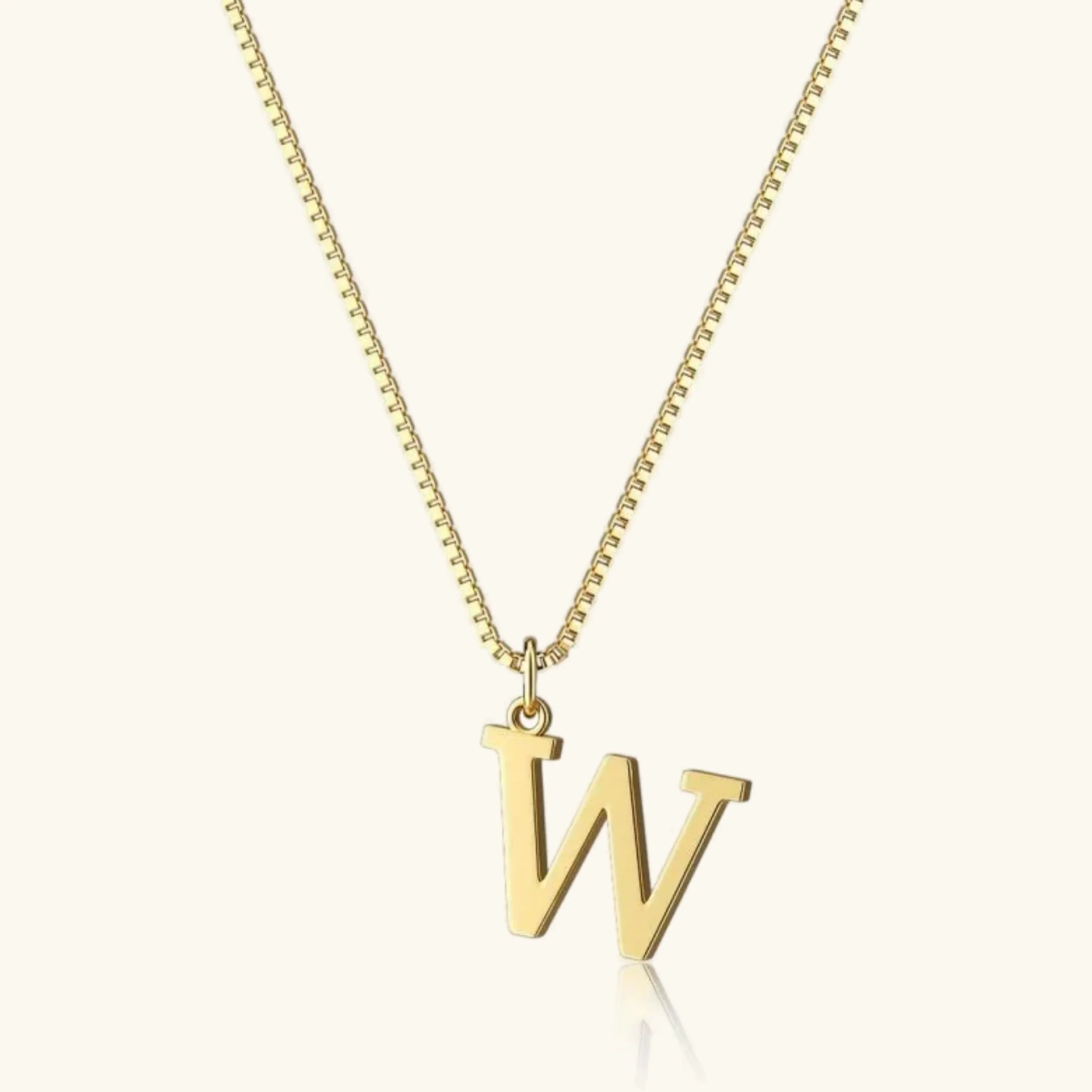 Ix Chel Letter Initial Gold Necklace